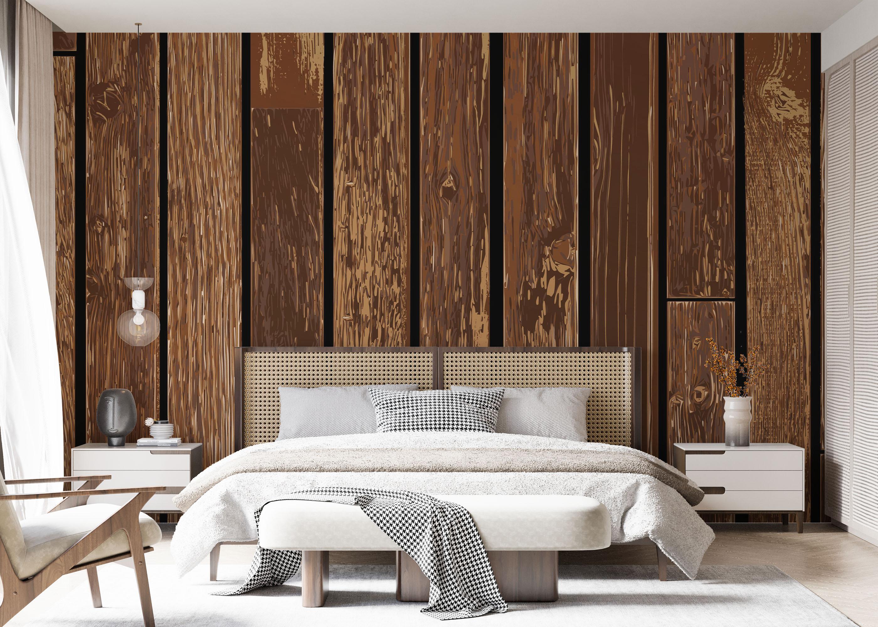 Fototapeta Black Brown Wood mockup 7