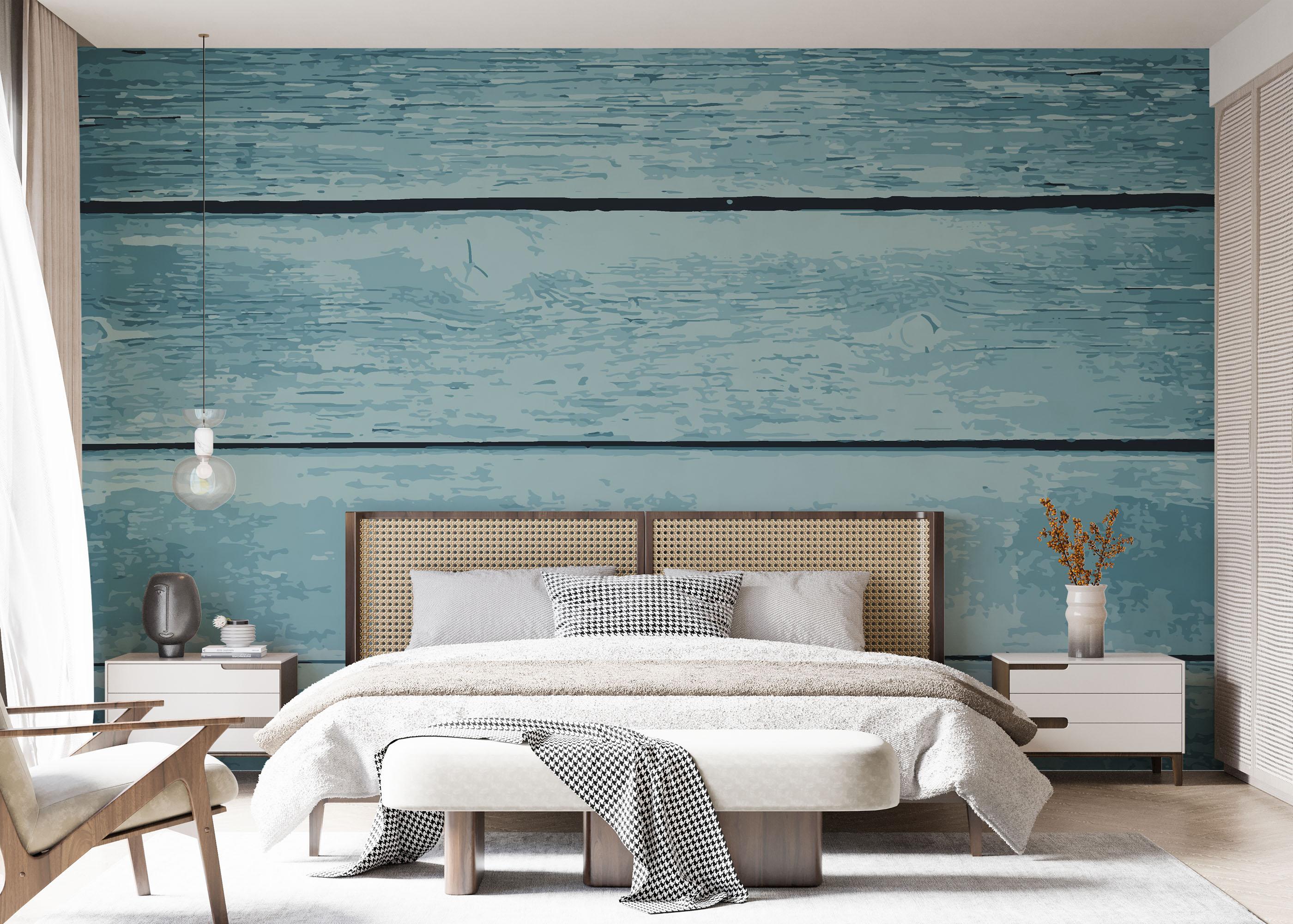 Fototapeta Blue Nice Wood mockup 7