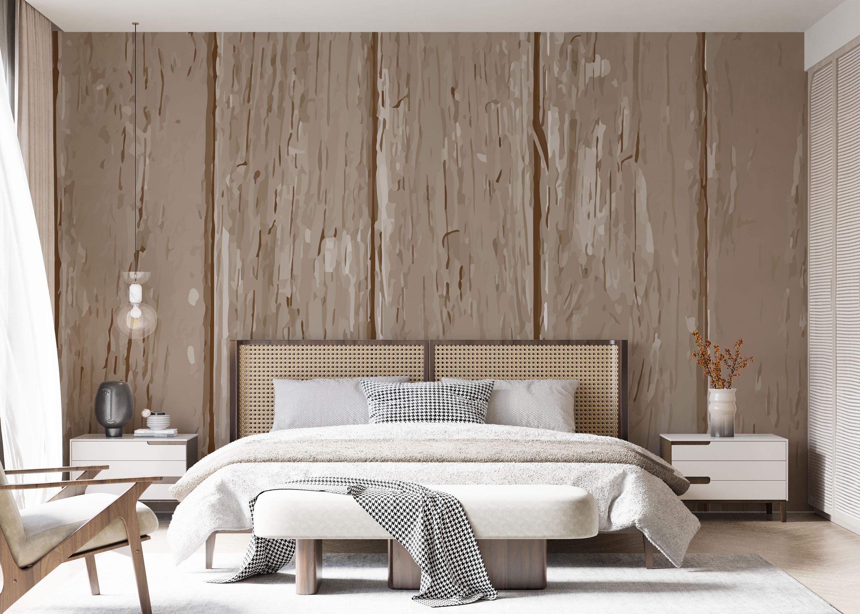 Fototapeta Cream Wooden Wall mockup 7