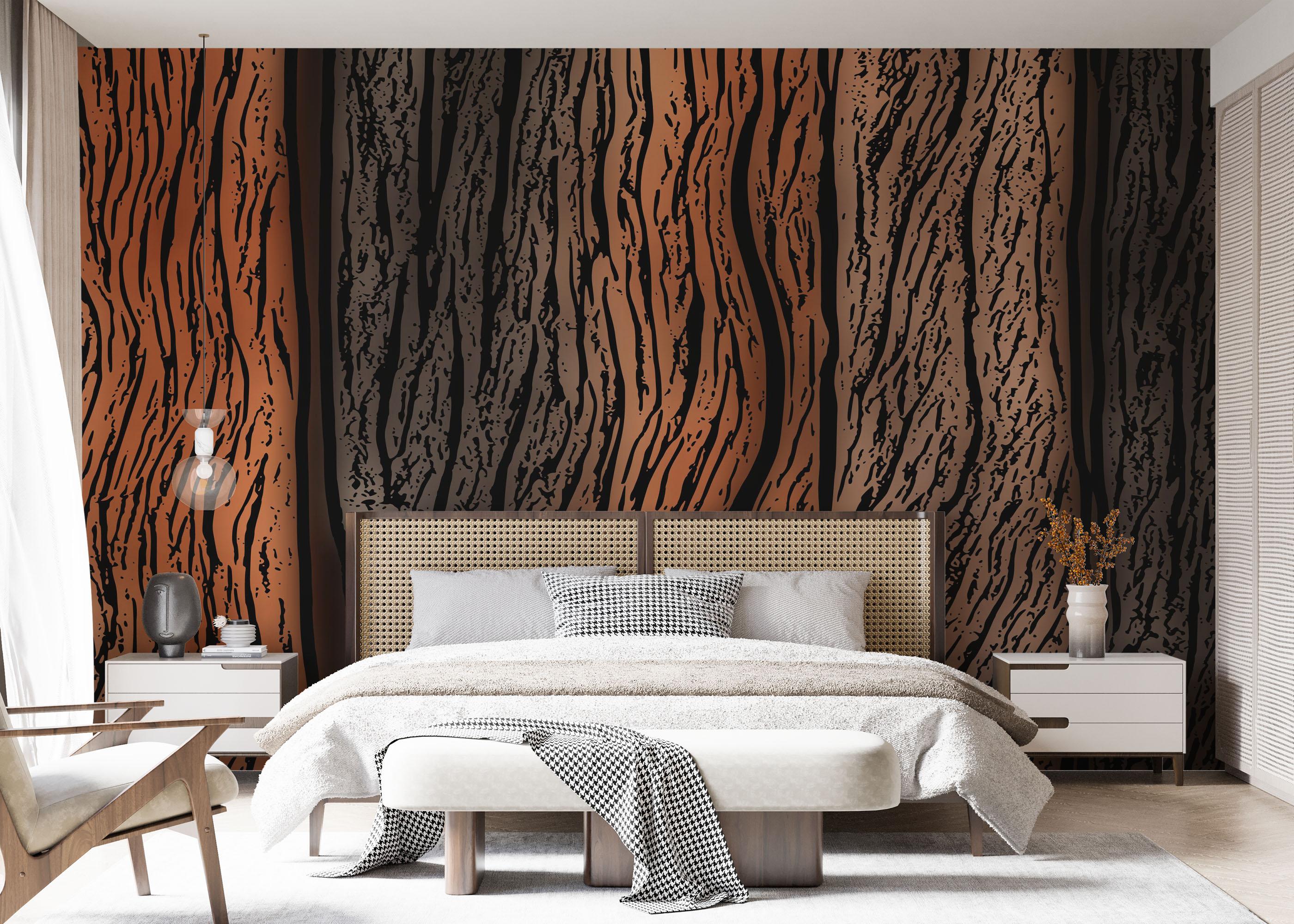 Fototapeta Orange Black Wood mockup 7