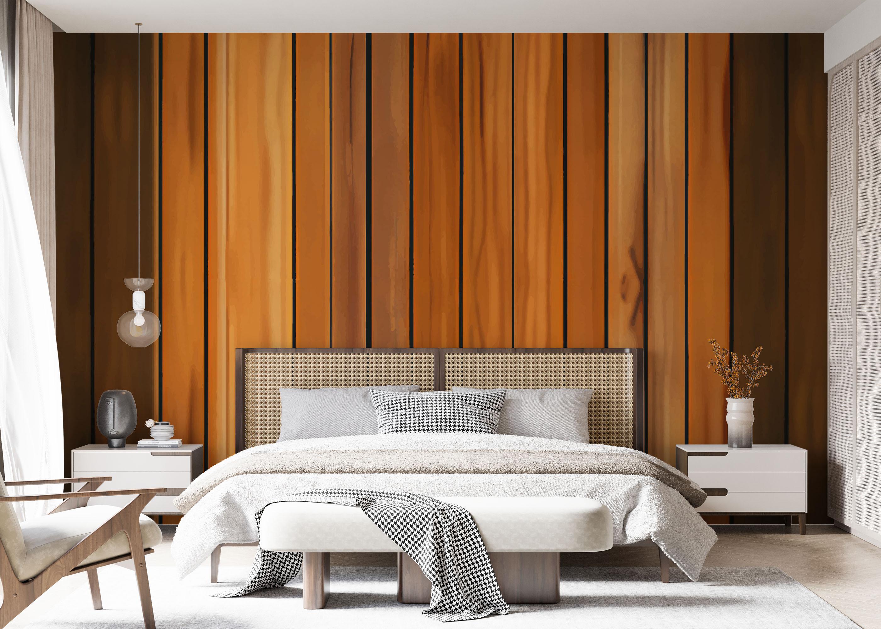 Fototapeta Orange Brown Wood mockup 7