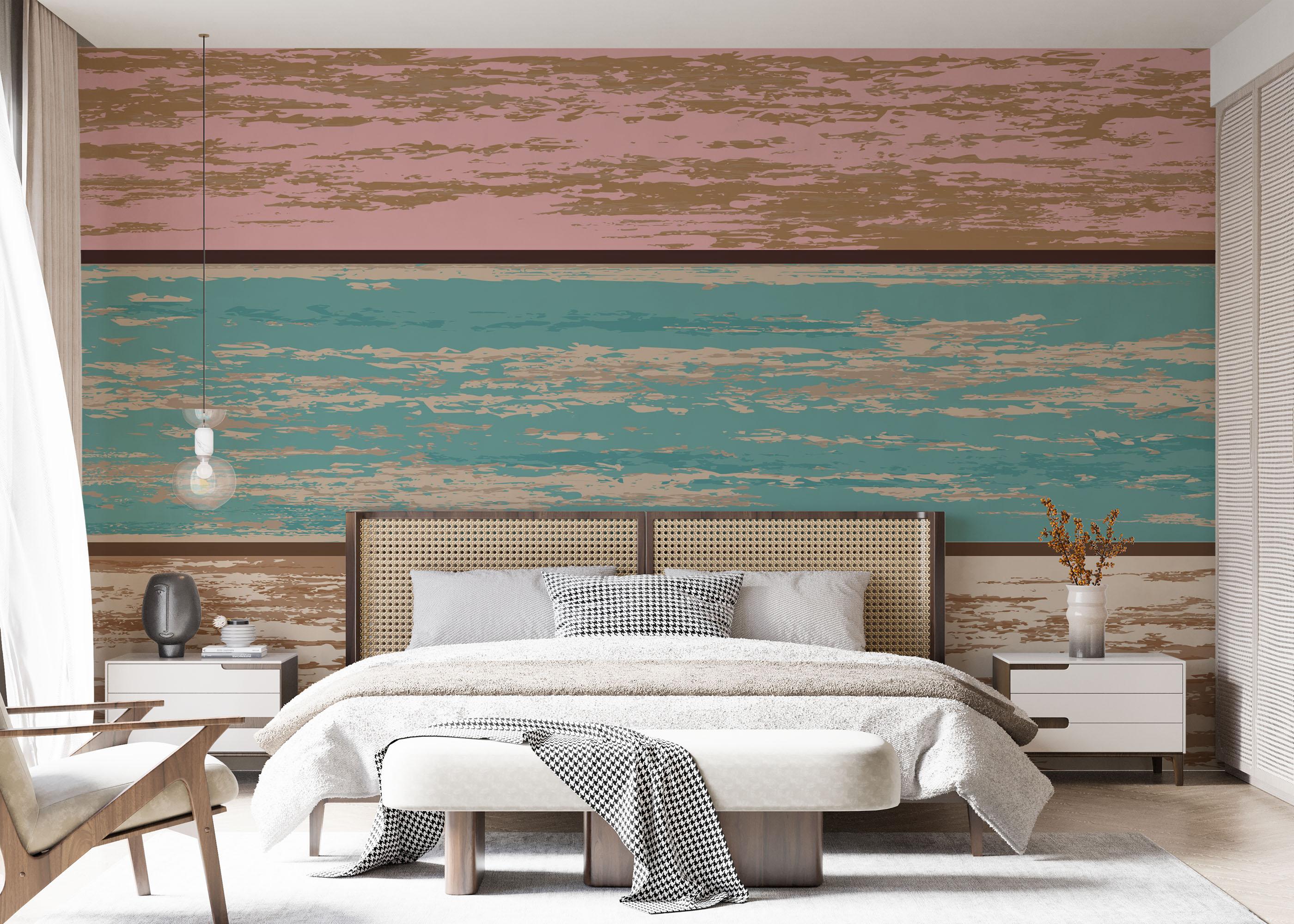 Fototapeta Pink Blue Wood mockup 7