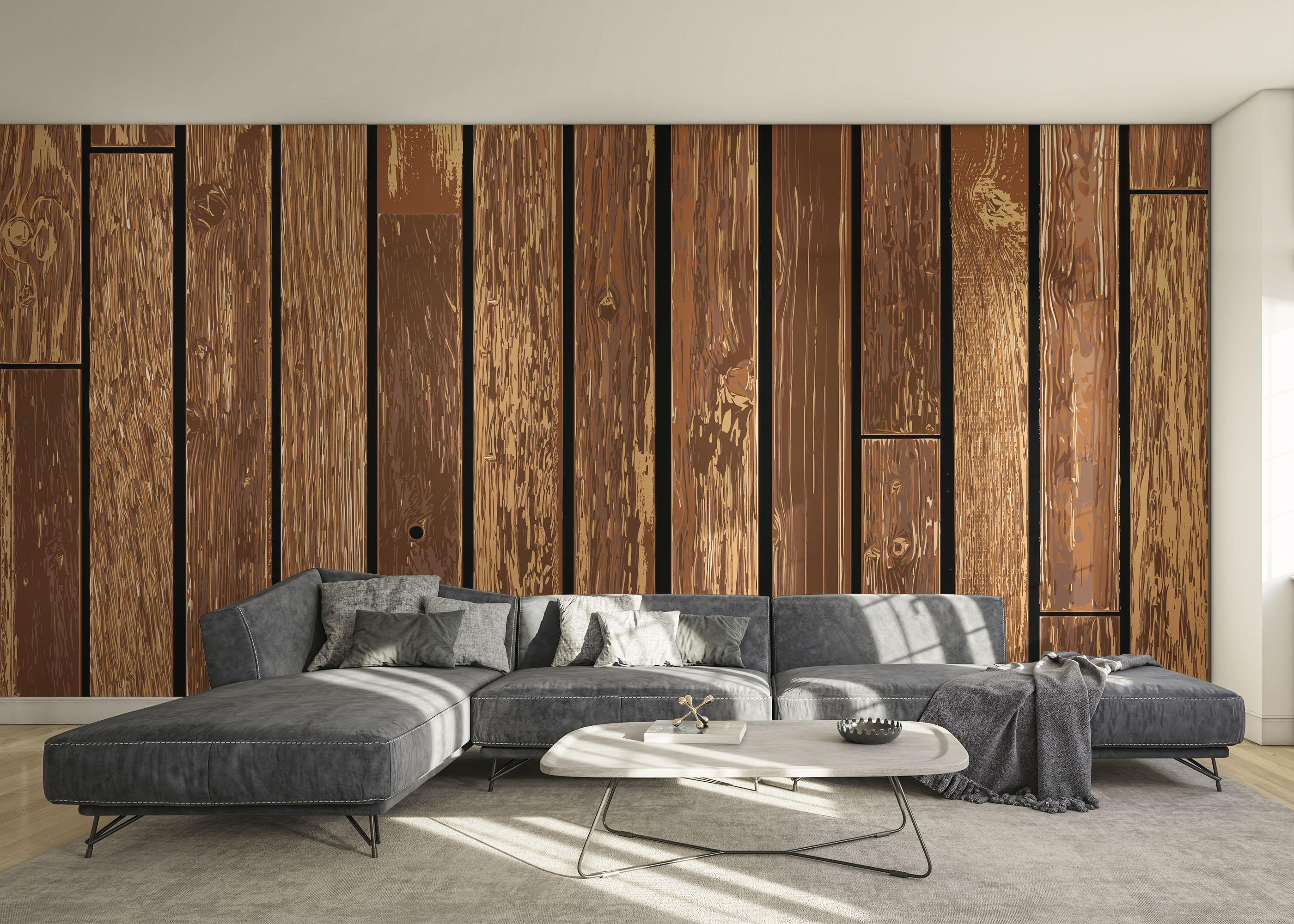 Fototapeta Black Brown Wood mockup 0