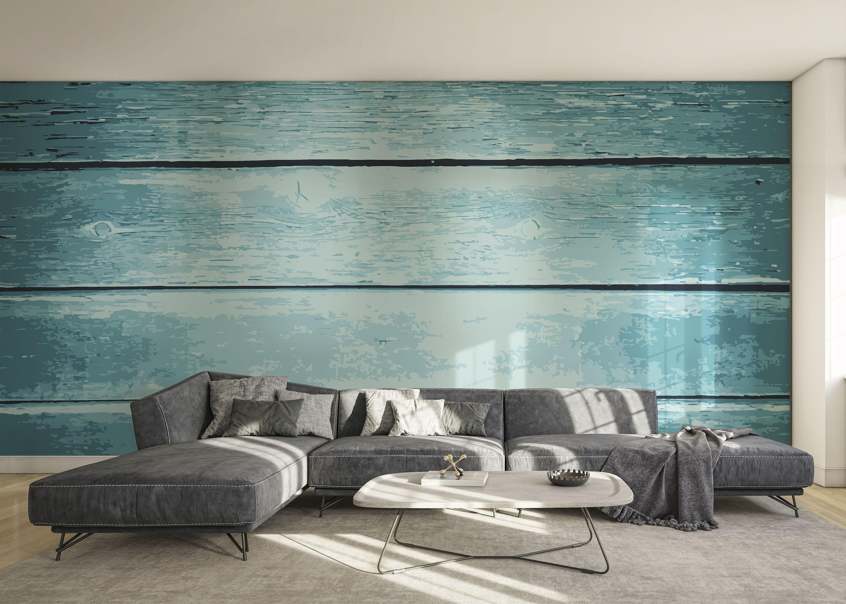 Fototapeta Blue Nice Wood mockup 0