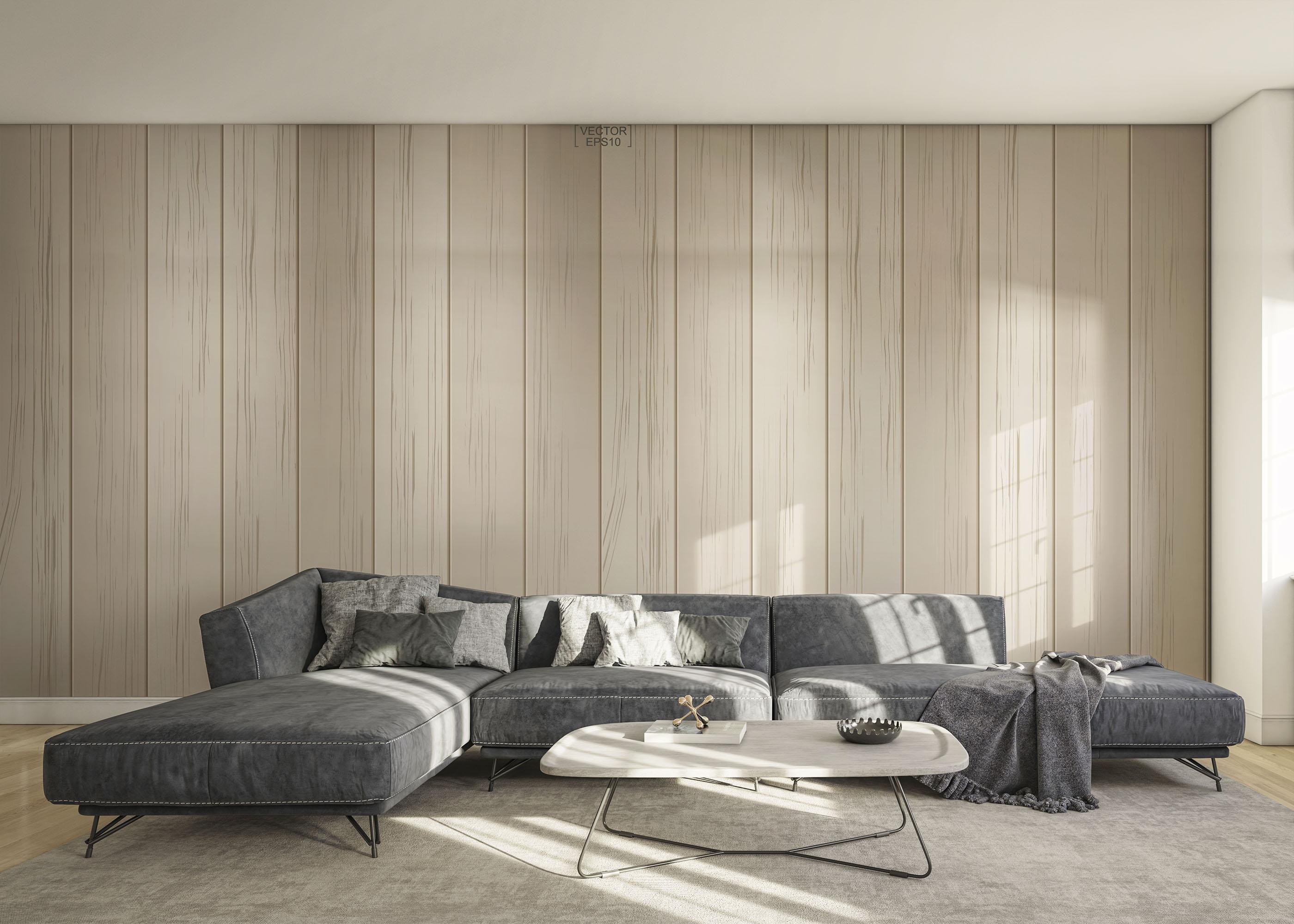 Fototapeta Cream Wood Wall mockup 0