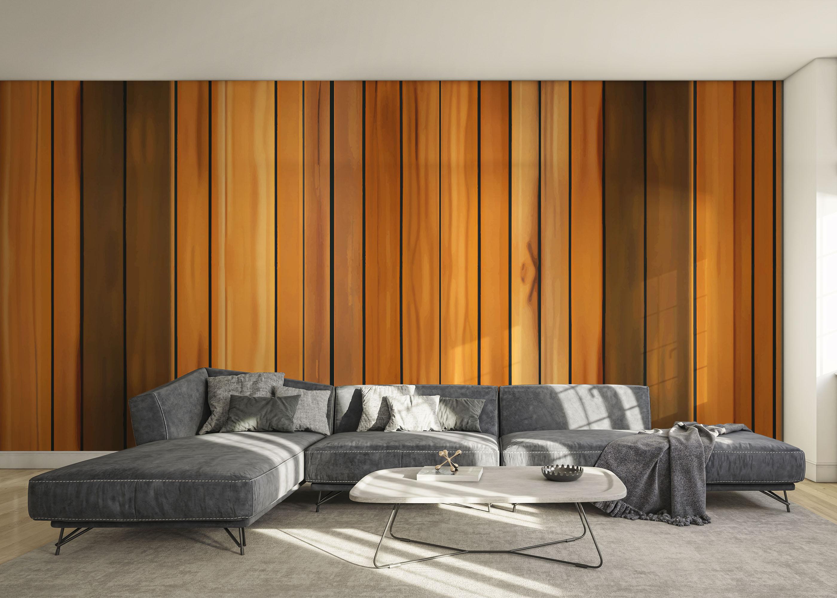 Fototapeta Orange Brown Wood mockup 0