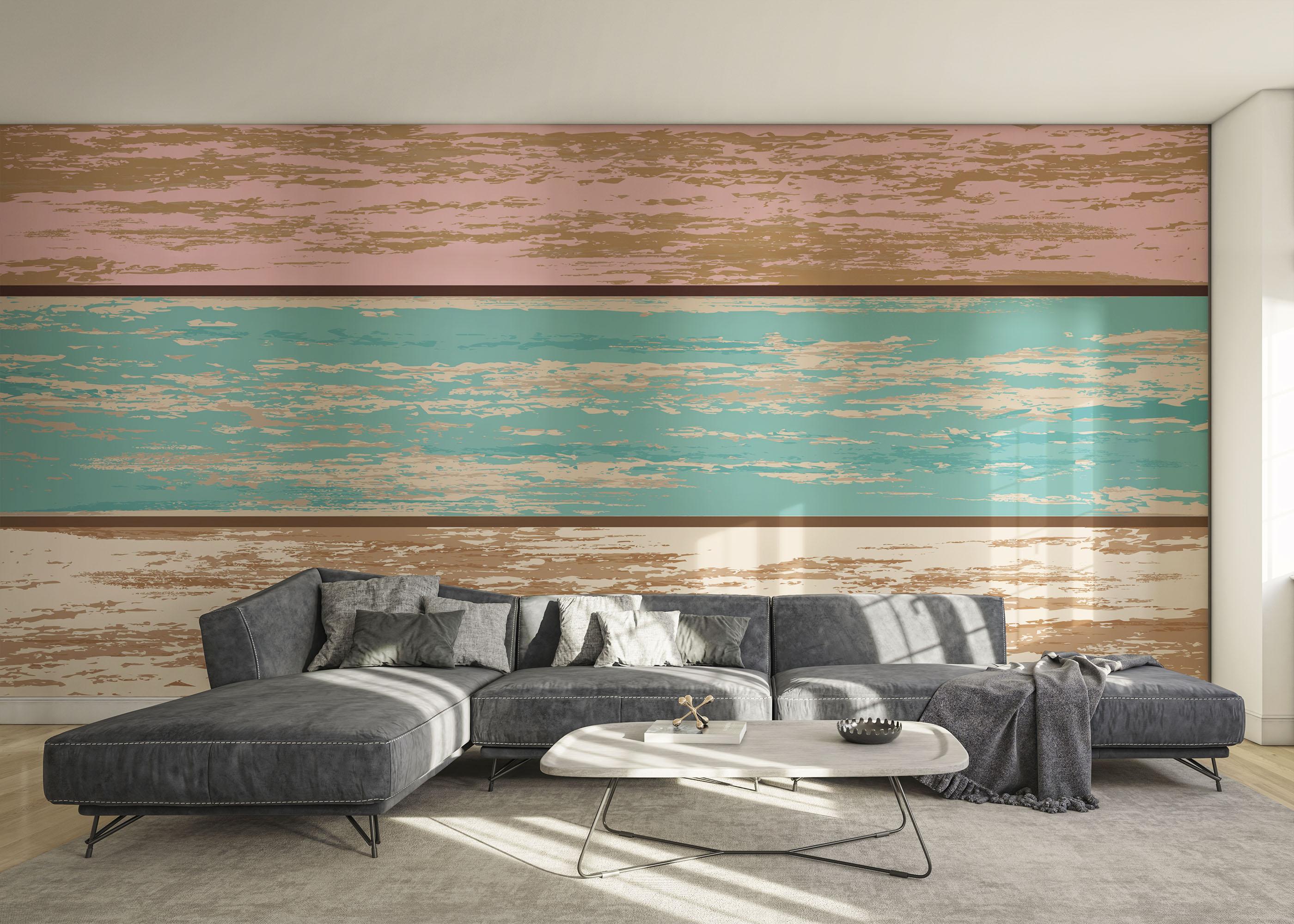 Fototapeta Pink Blue Wood mockup 0