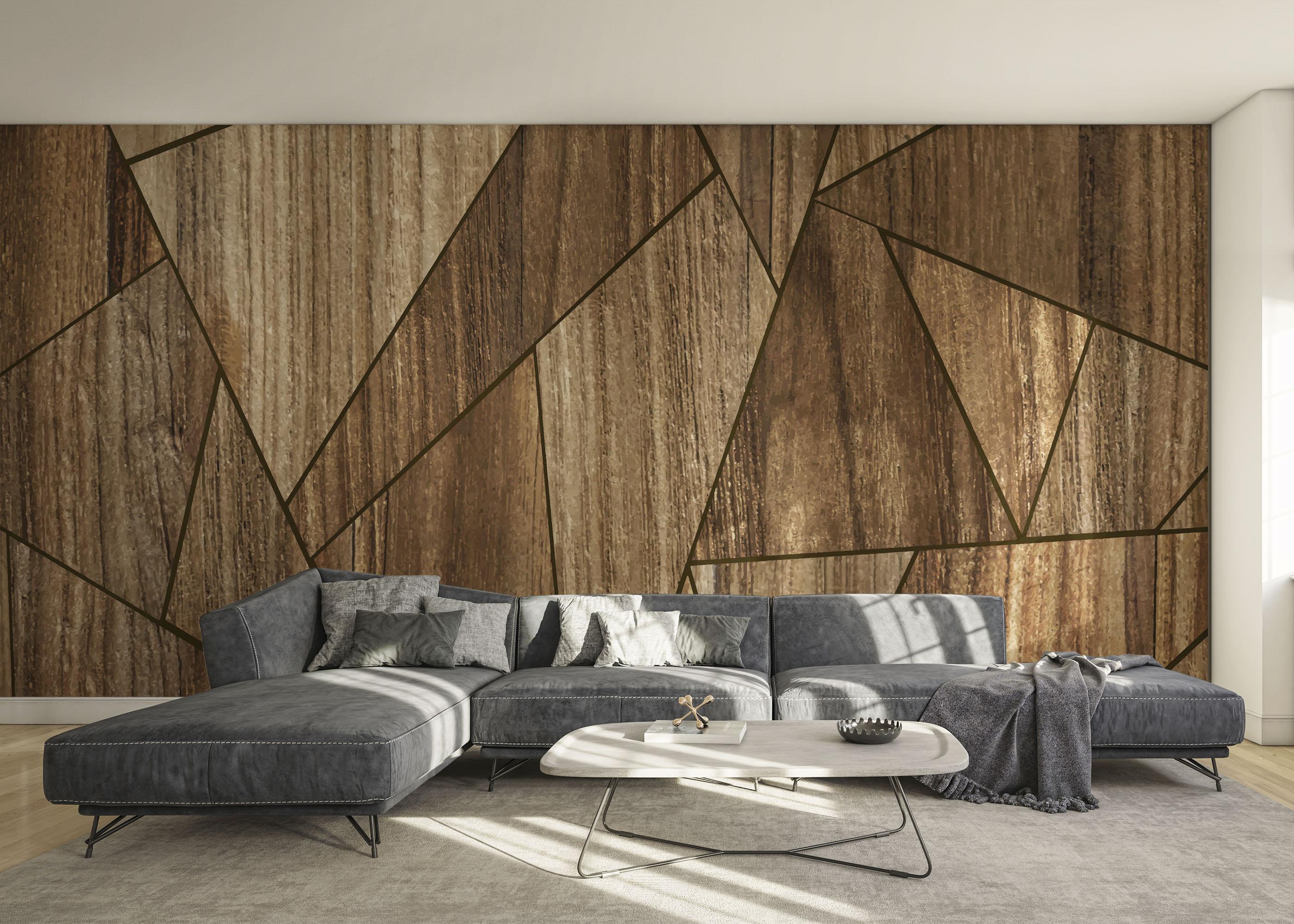 Fototapeta Wood Triangle mockup 0