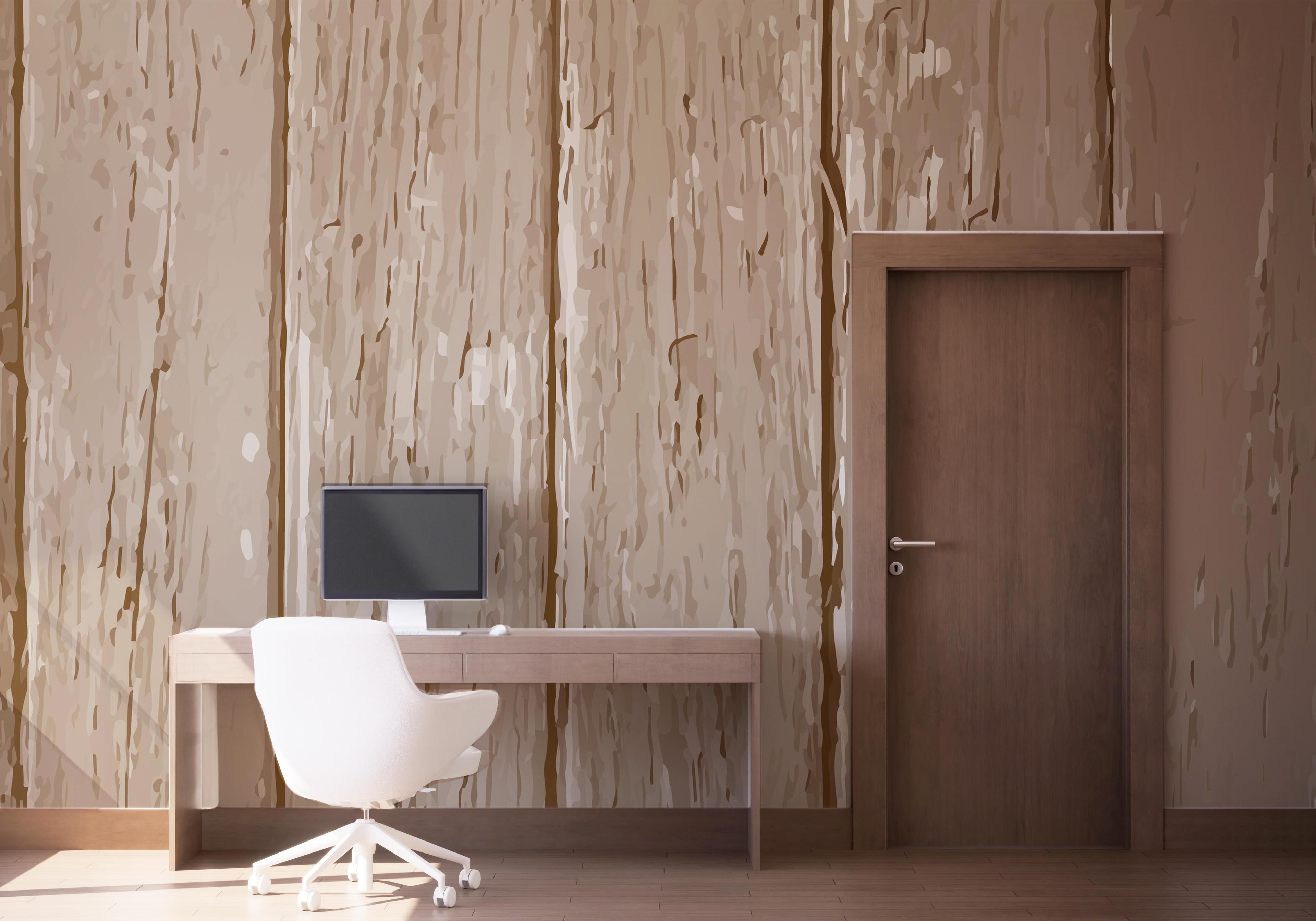 Fototapeta Cream Wooden Wall mockup 1