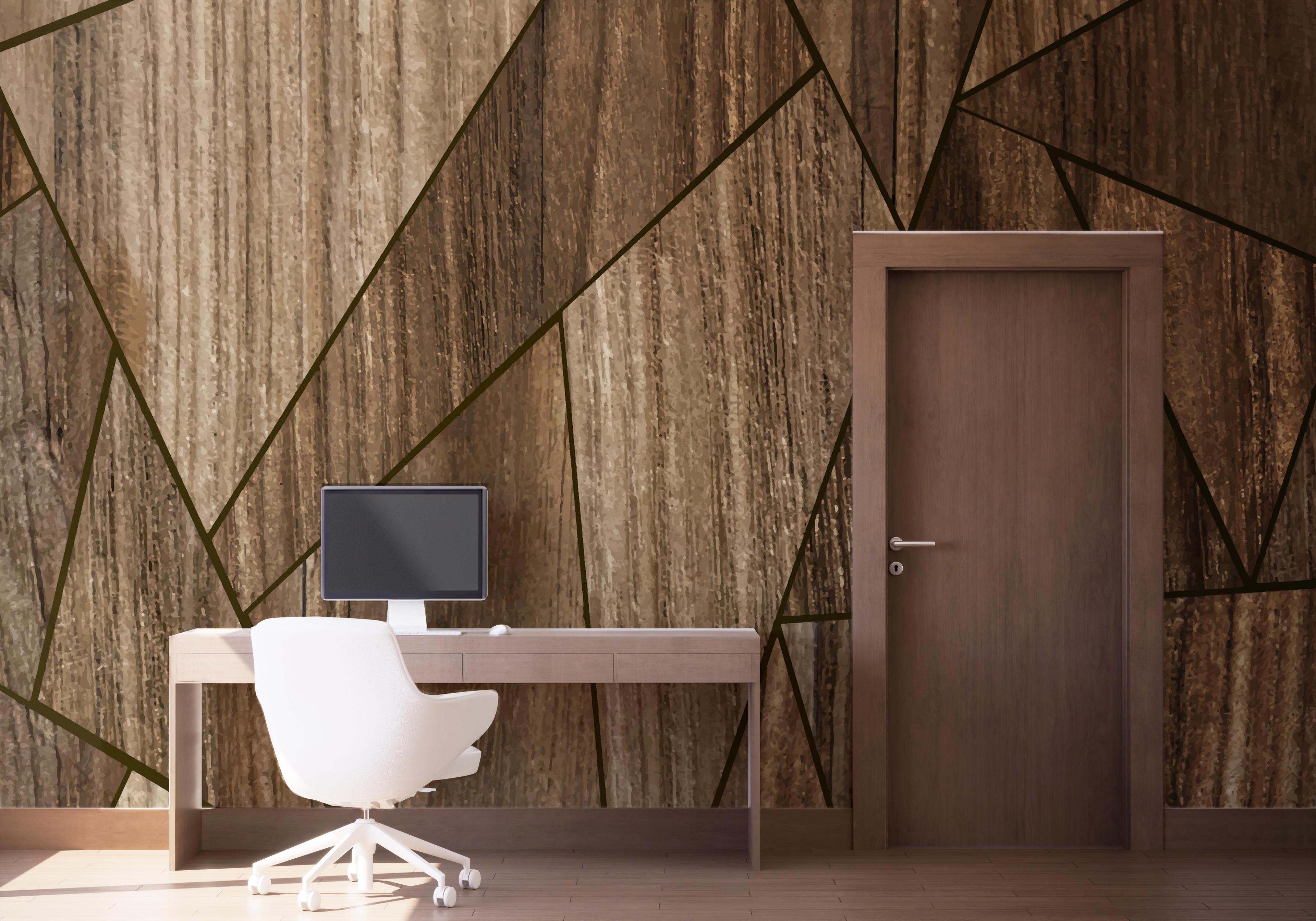 Fototapeta Wood Triangle mockup 1