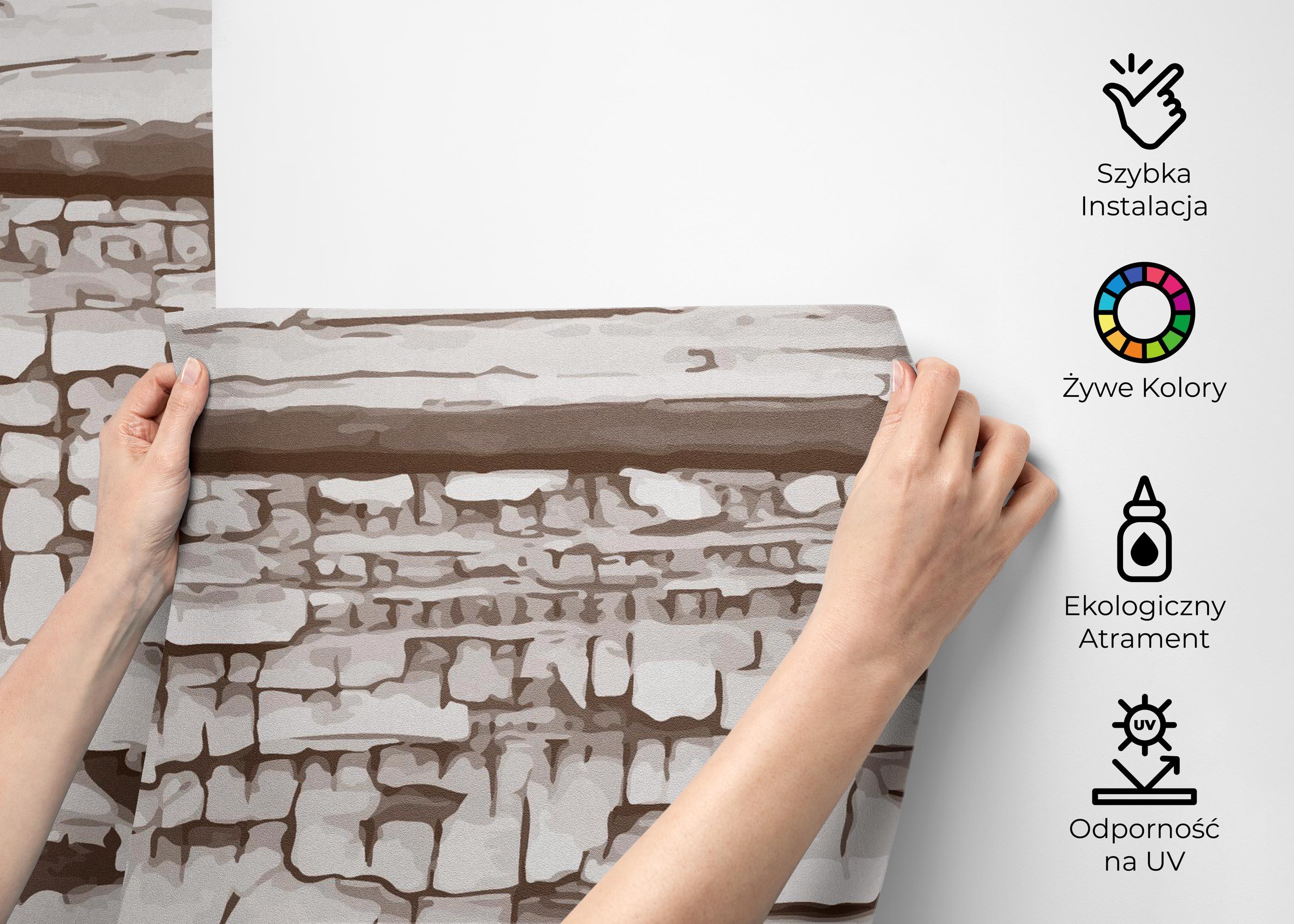 Fototapeta Cracked Wood Paint mockup 2