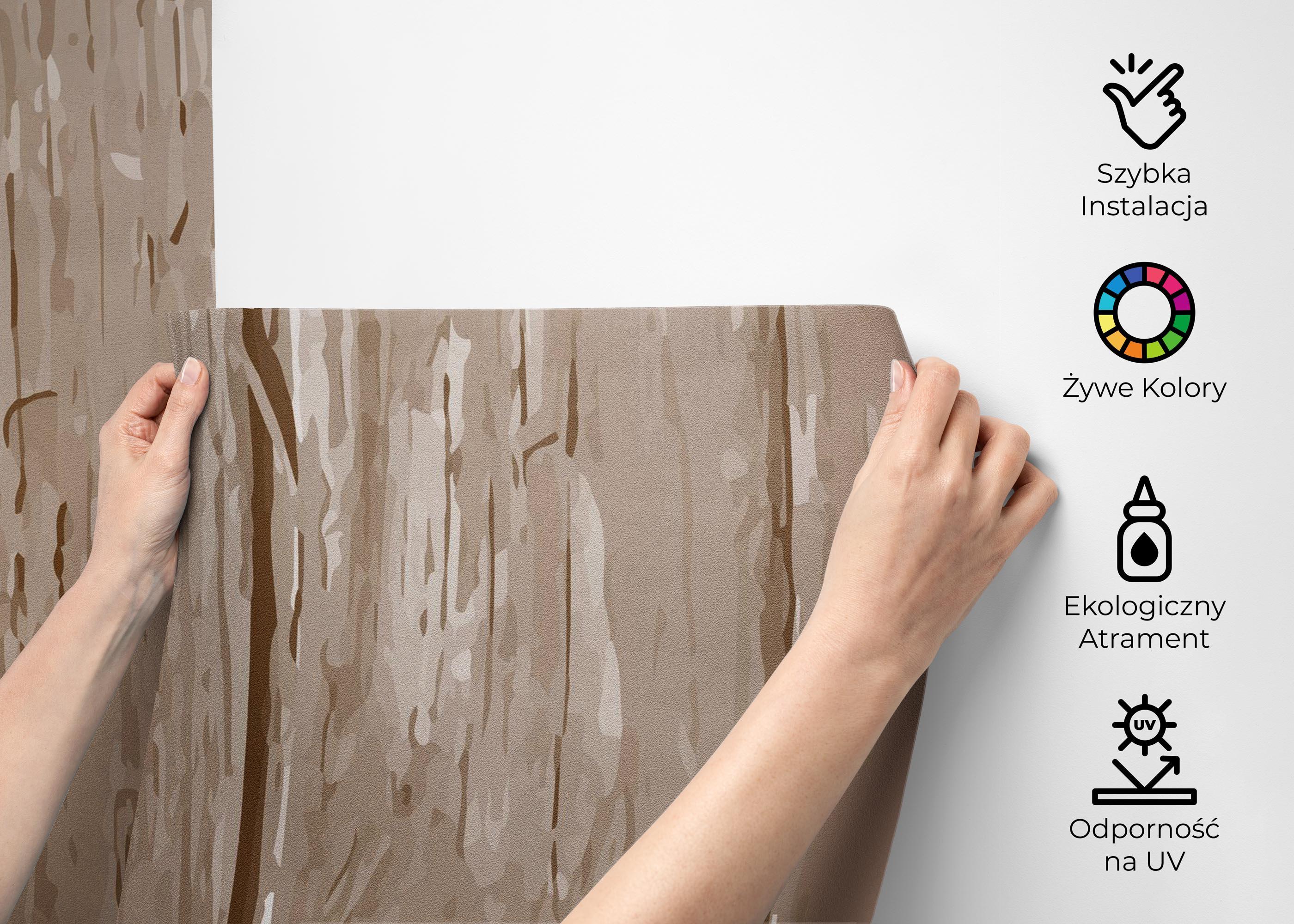 Fototapeta Cream Wooden Wall mockup 2