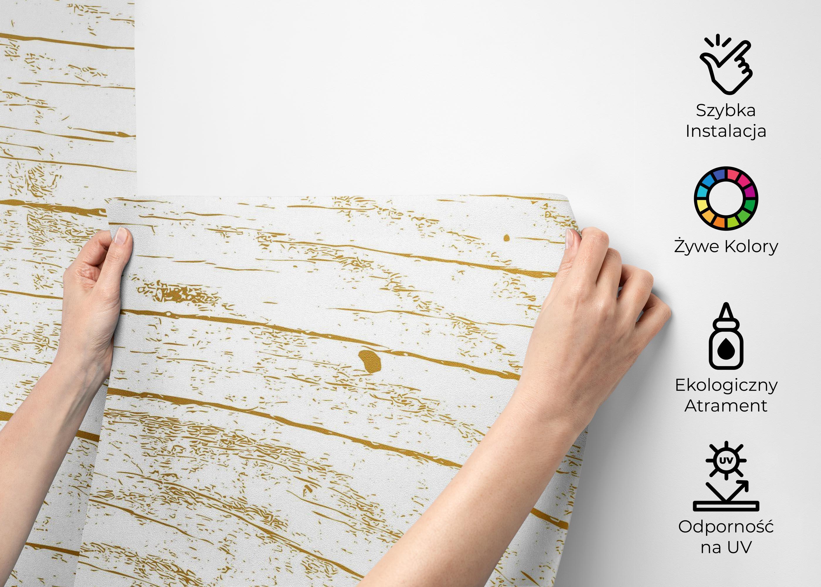 Fototapeta White Gold Wood mockup 2