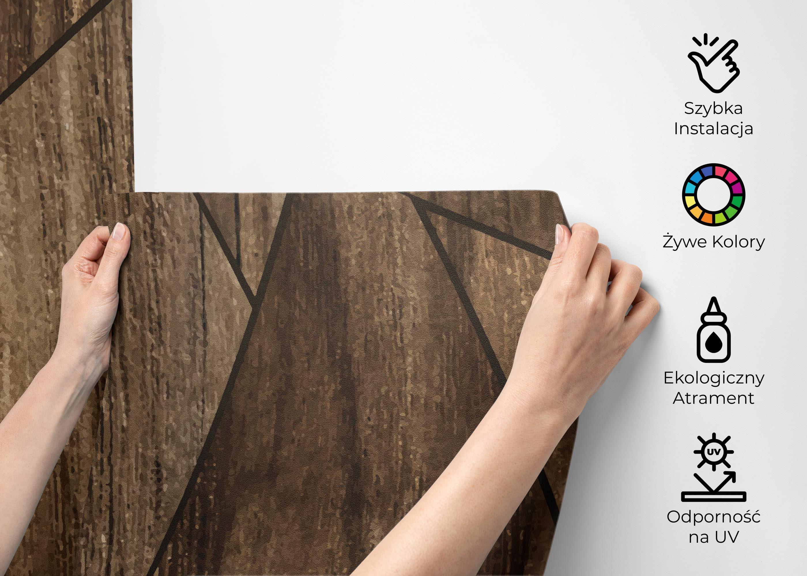 Fototapeta Wood Triangle mockup 2