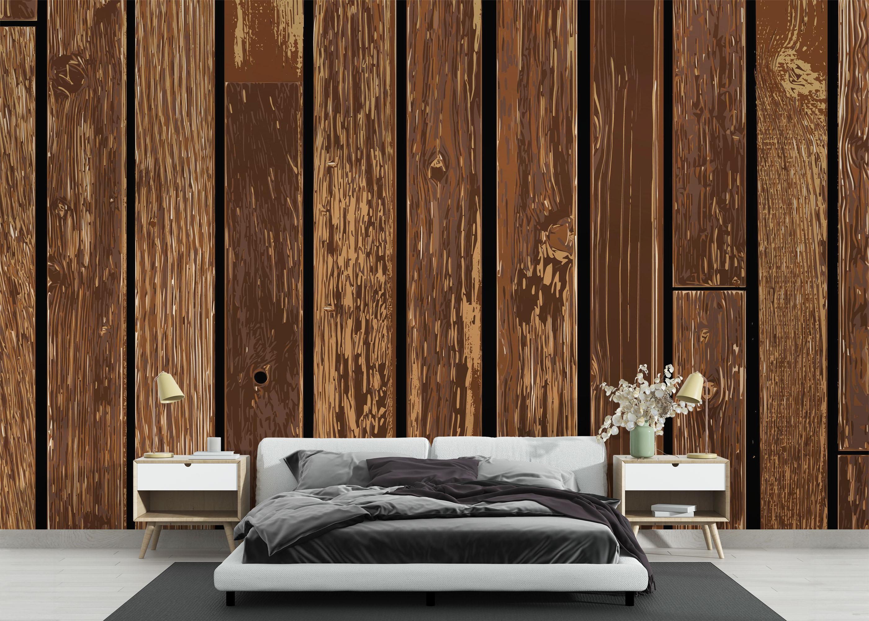 Fototapeta Black Brown Wood mockup 3