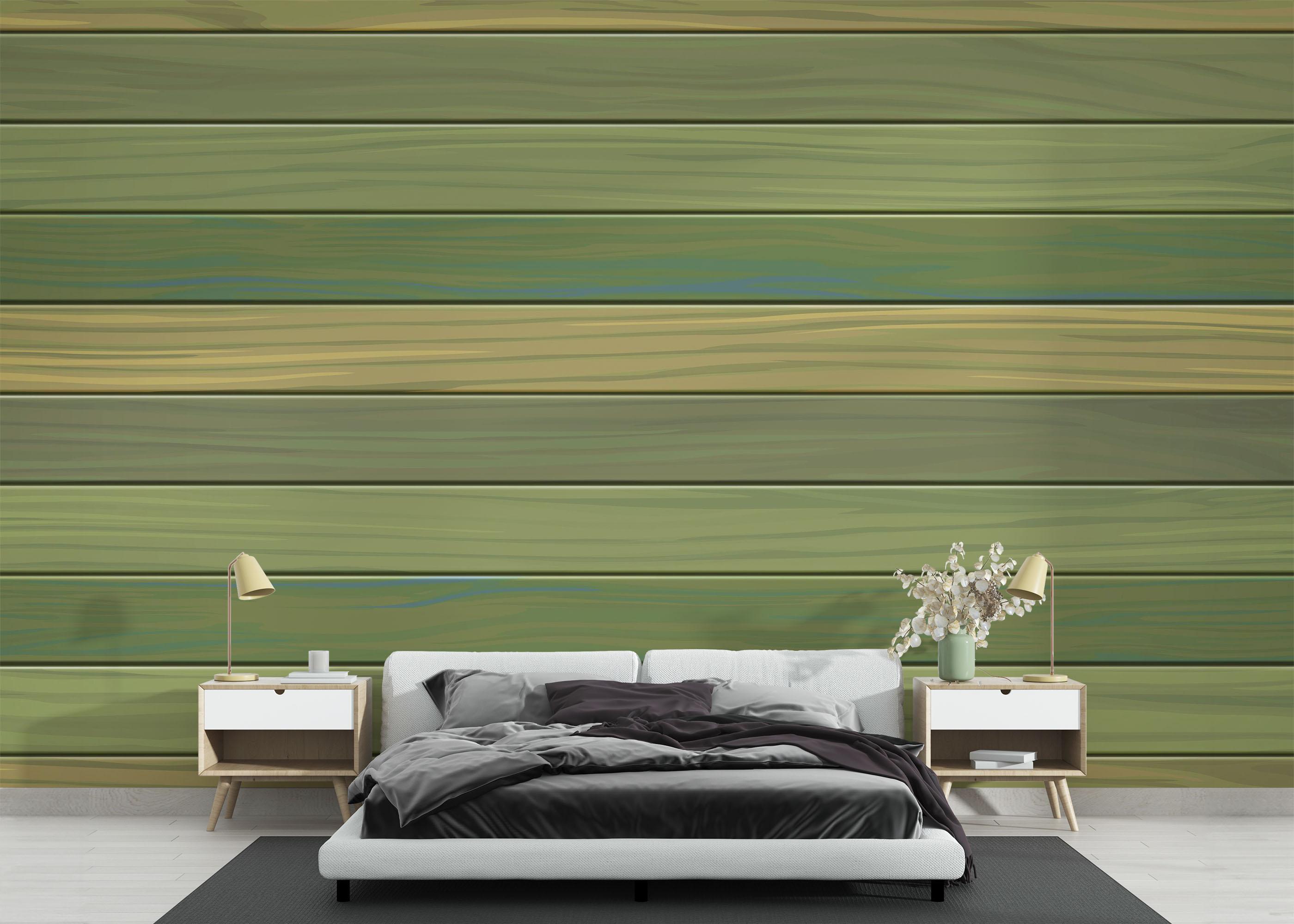 Fototapeta Wood Pastel Green mockup 3