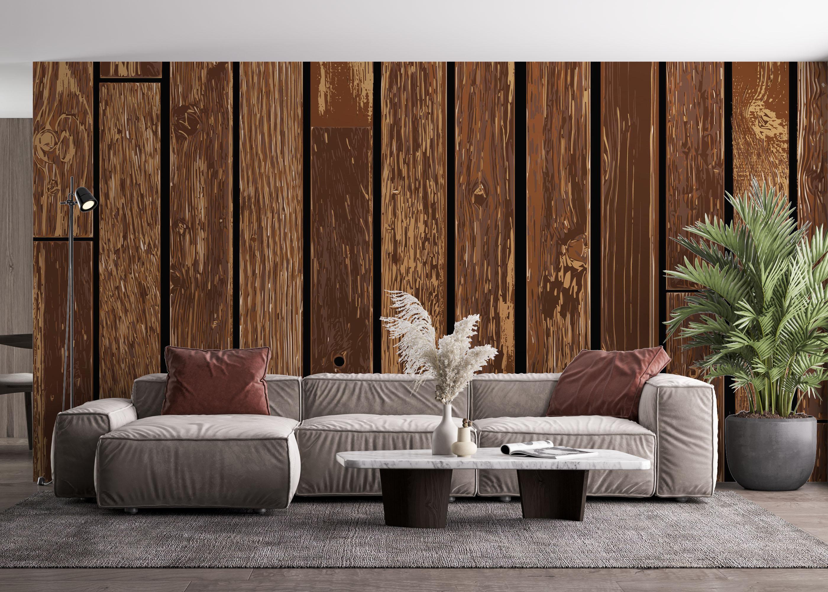 Fototapeta Black Brown Wood mockup 4