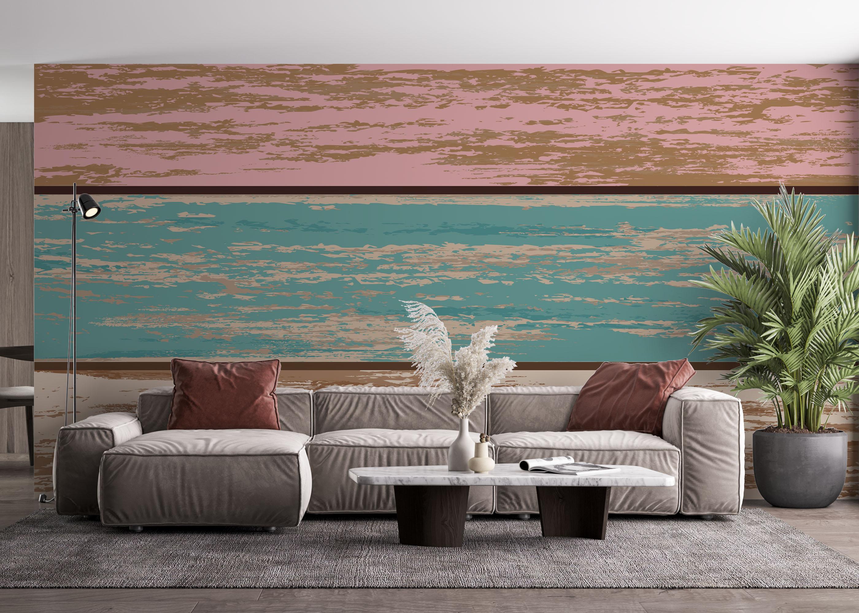 Fototapeta Pink Blue Wood mockup 4