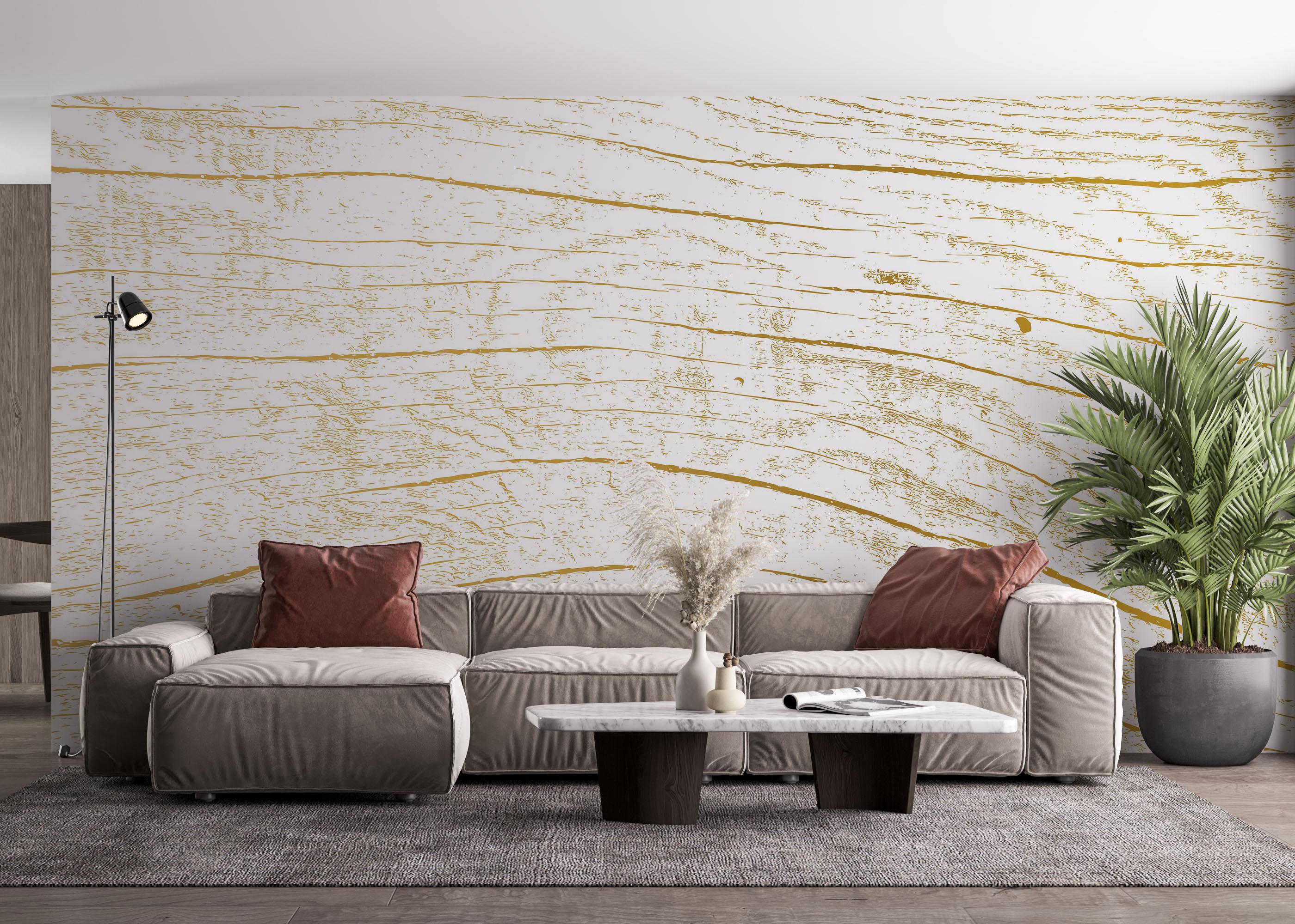 Fototapeta White Gold Wood mockup 4