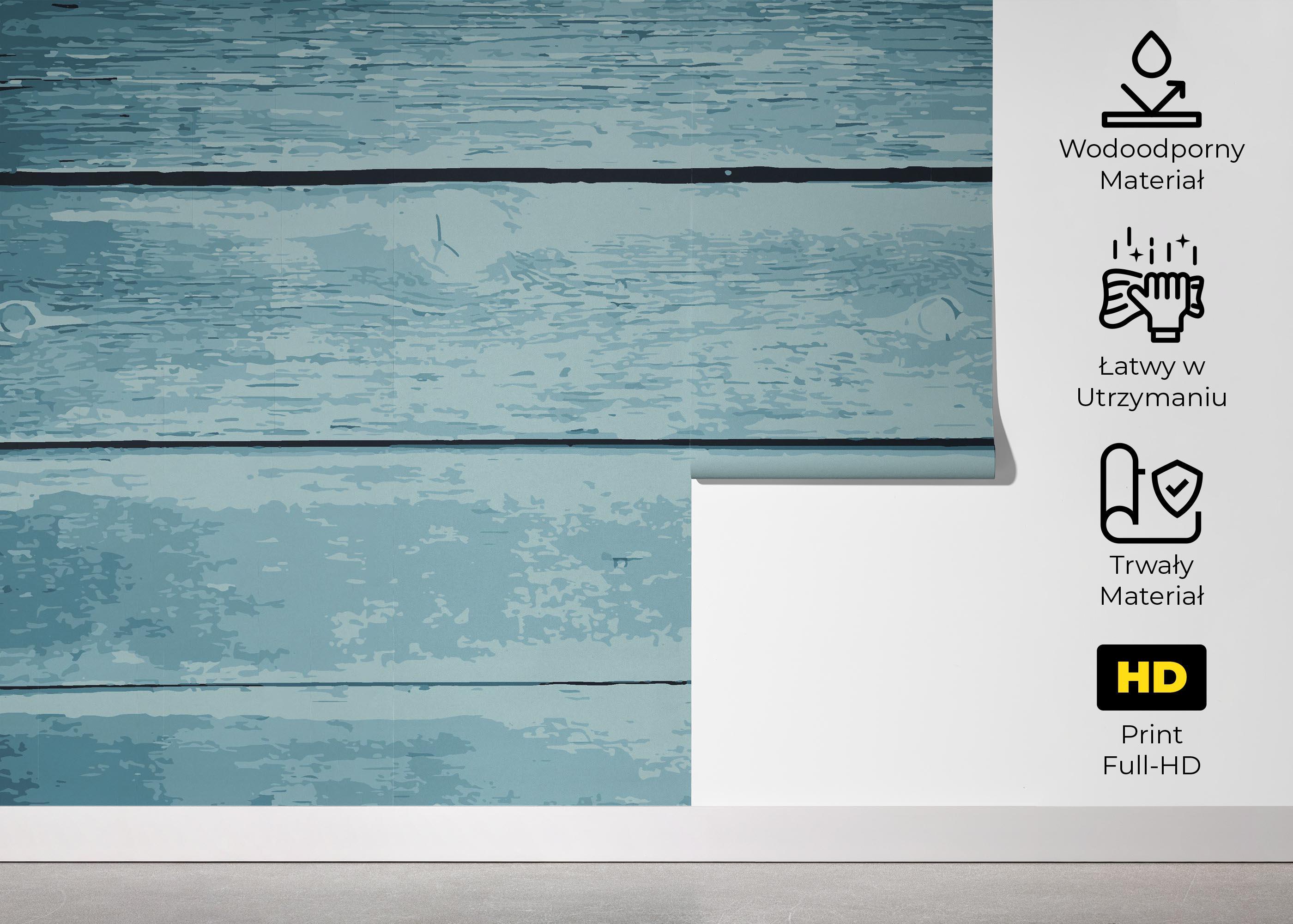 Fototapeta Blue Nice Wood mockup 5