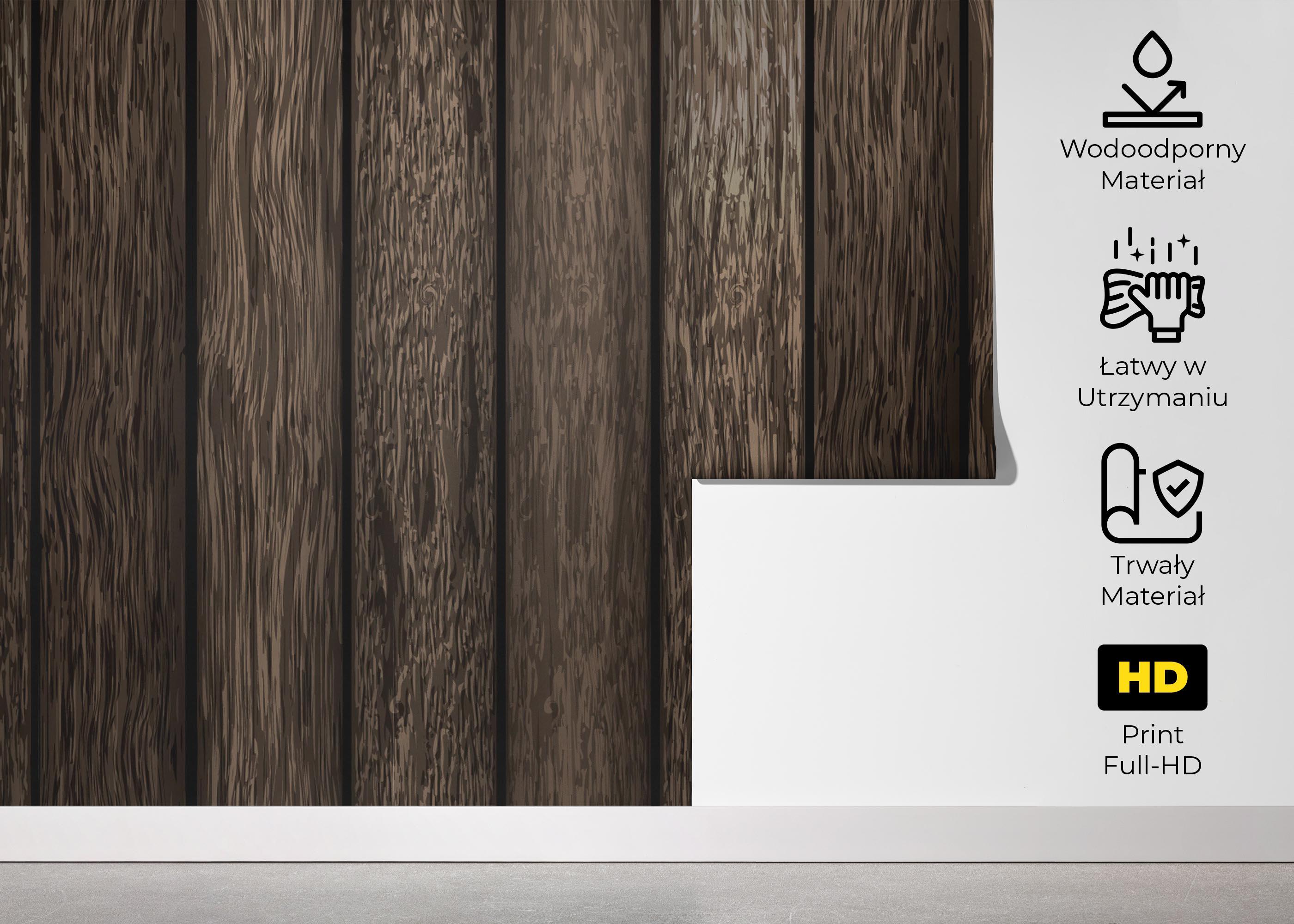 Fototapeta Brown Cream Wood mockup 5