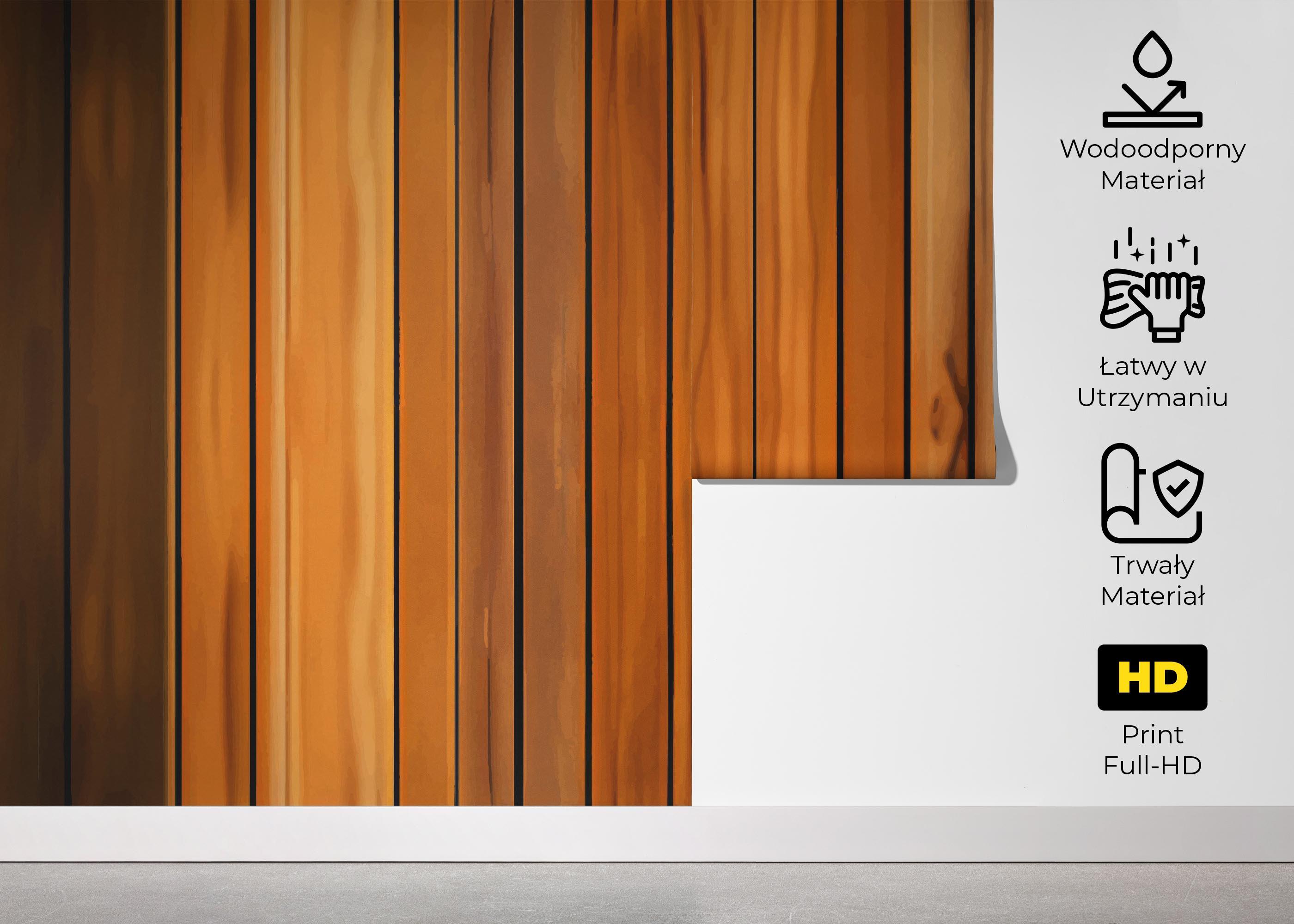 Fototapeta Orange Brown Wood mockup 5