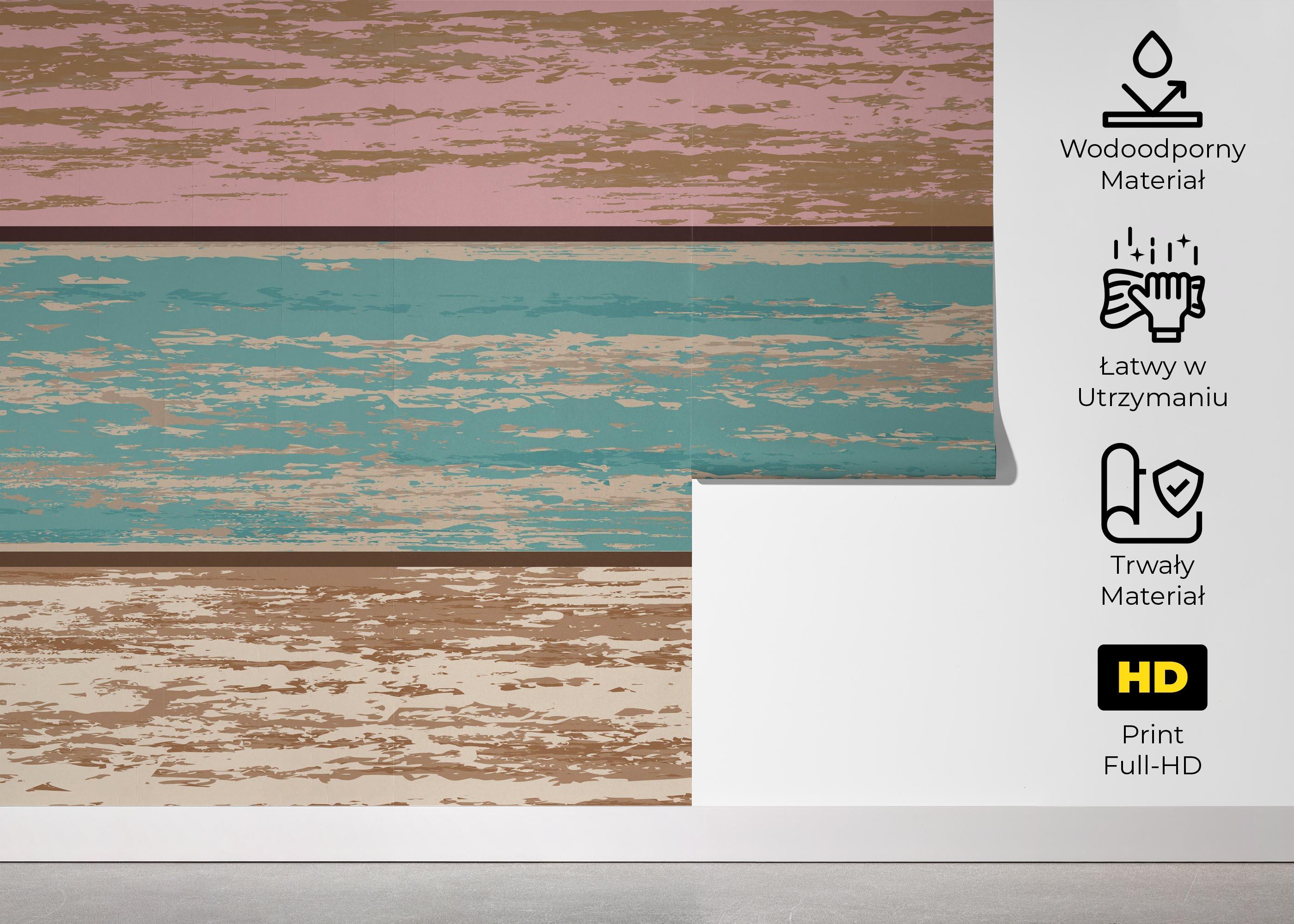 Fototapeta Pink Blue Wood mockup 5