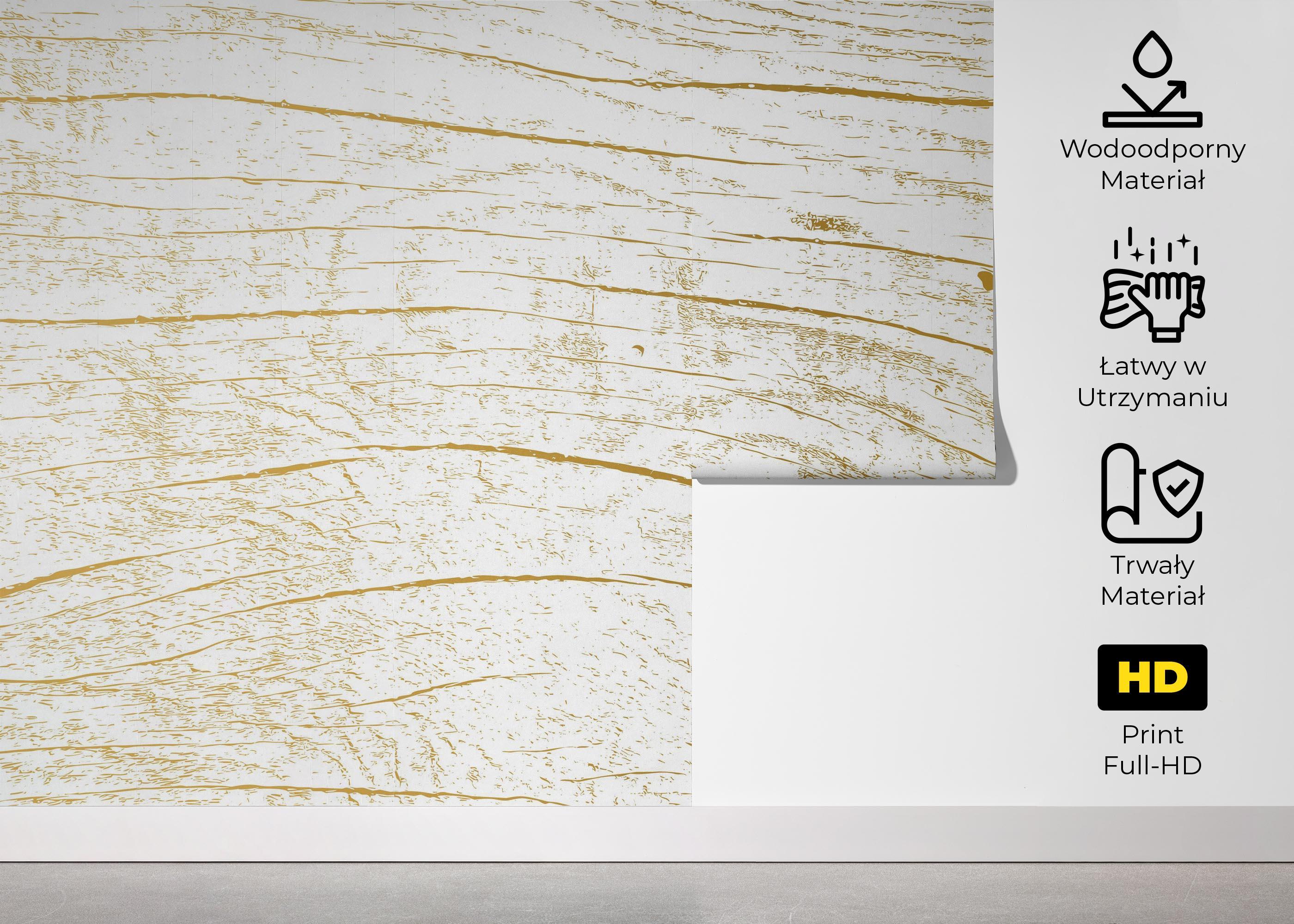 Fototapeta White Gold Wood mockup 5