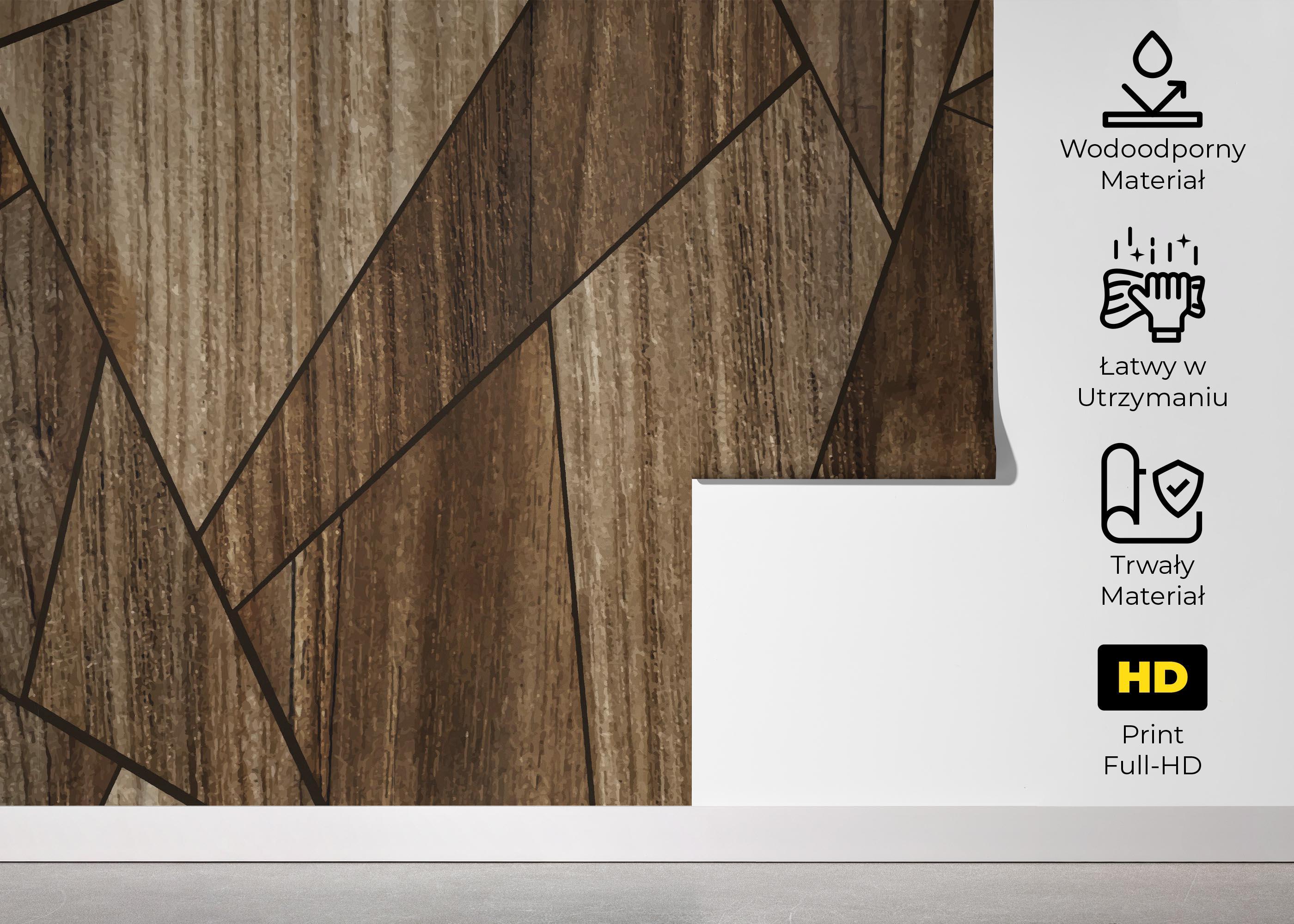 Fototapeta Wood Triangle mockup 5