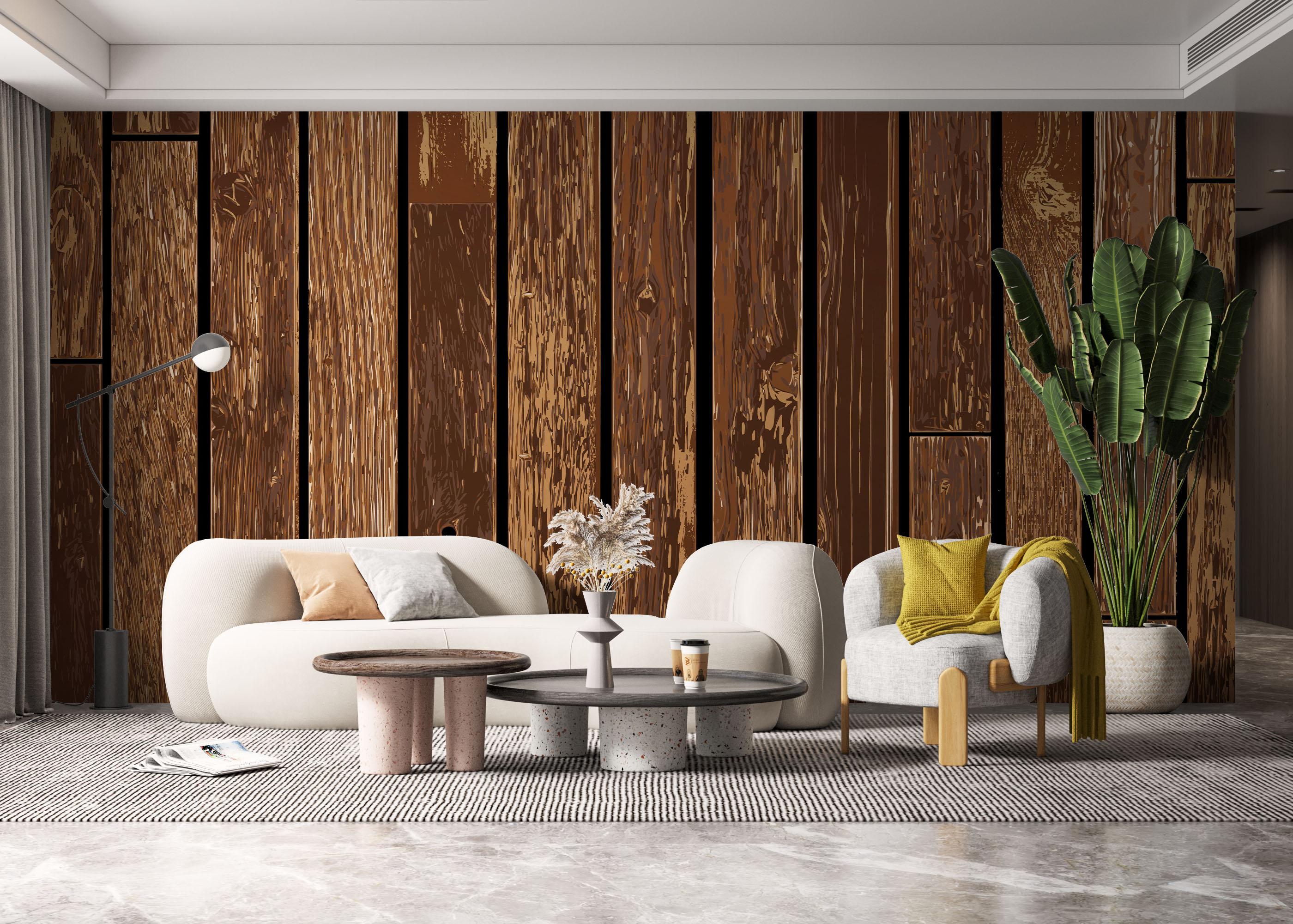 Fototapeta Black Brown Wood mockup 6