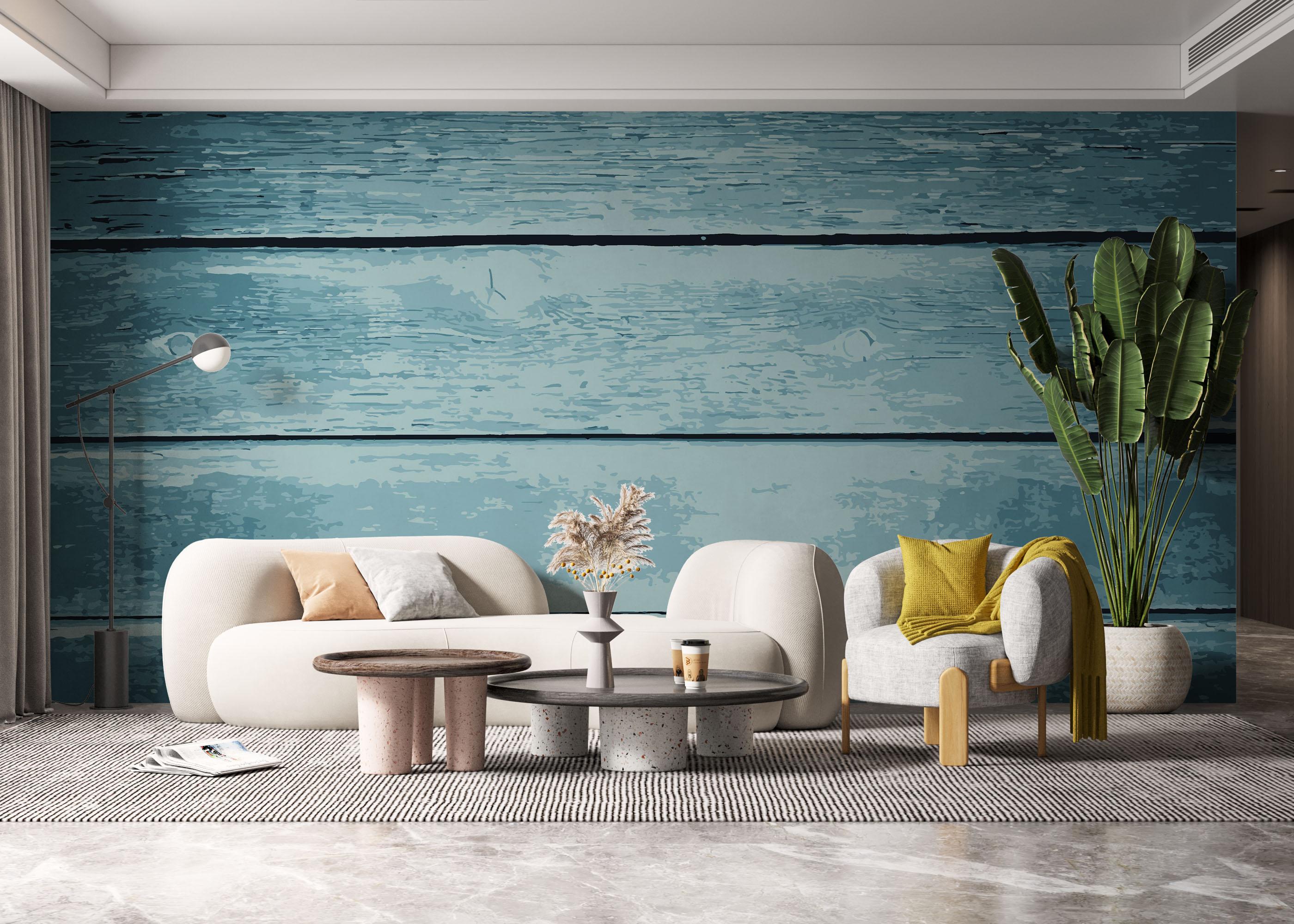 Fototapeta Blue Nice Wood mockup 6