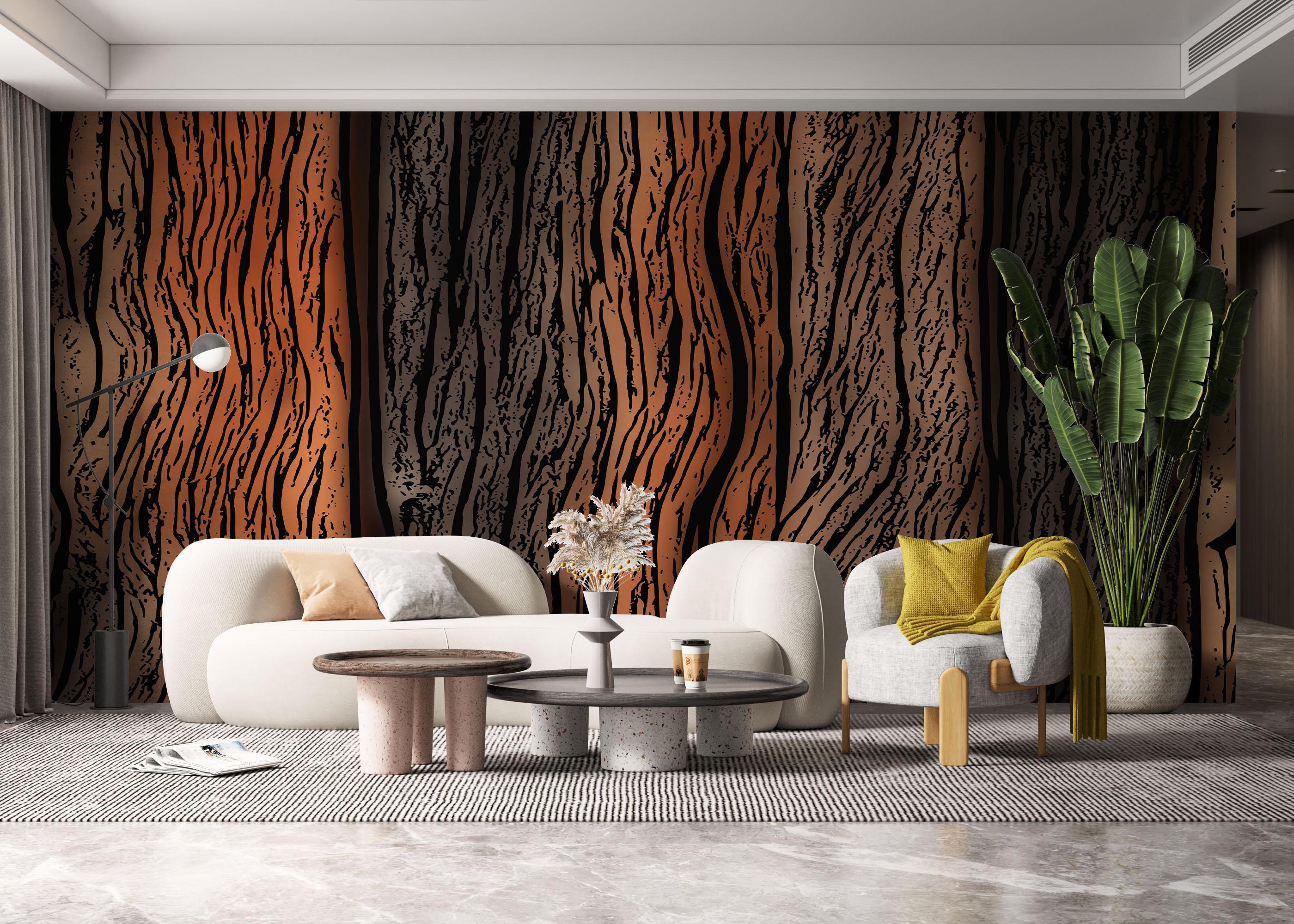 Fototapeta Orange Black Wood mockup 6