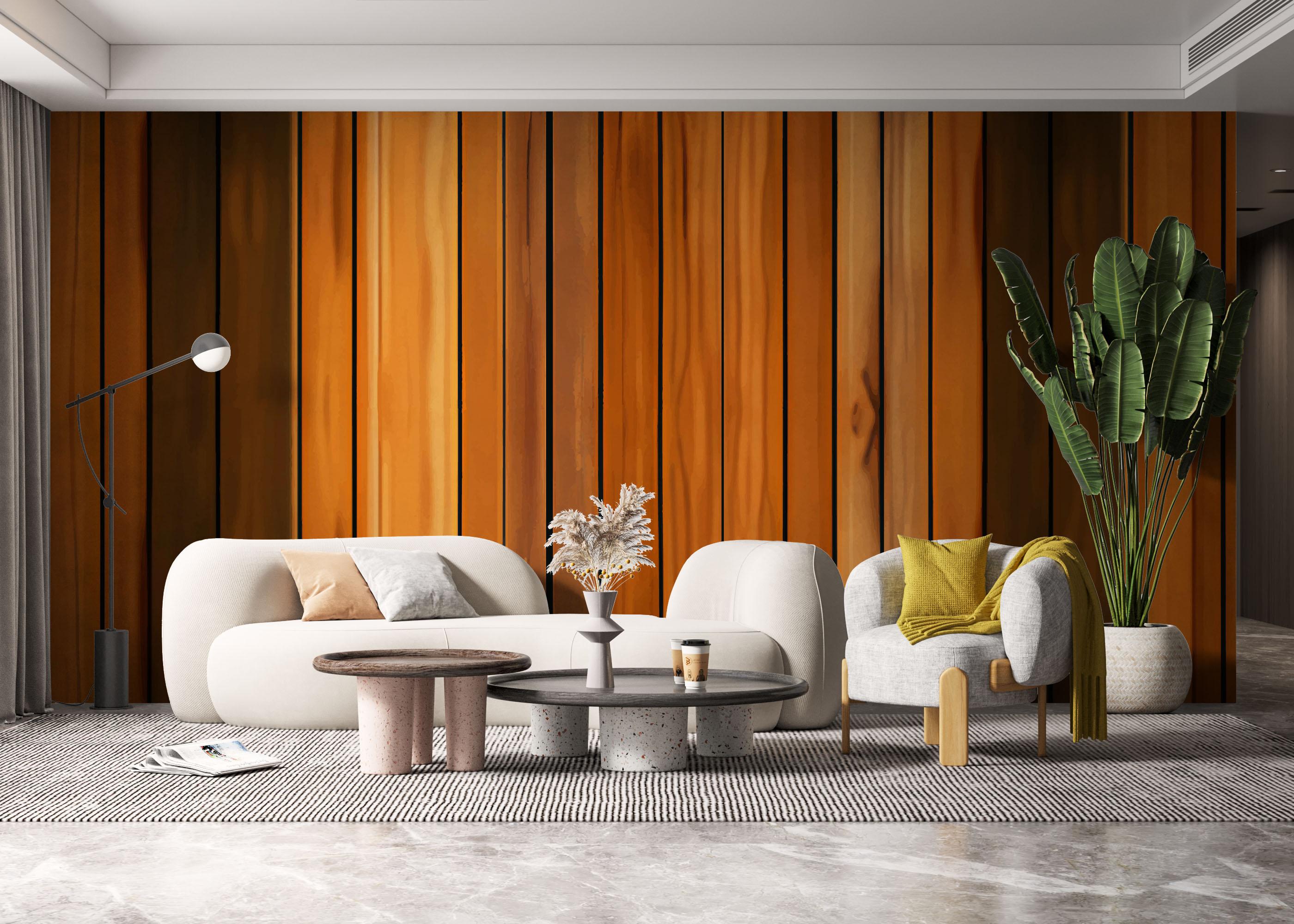 Fototapeta Orange Brown Wood mockup 6