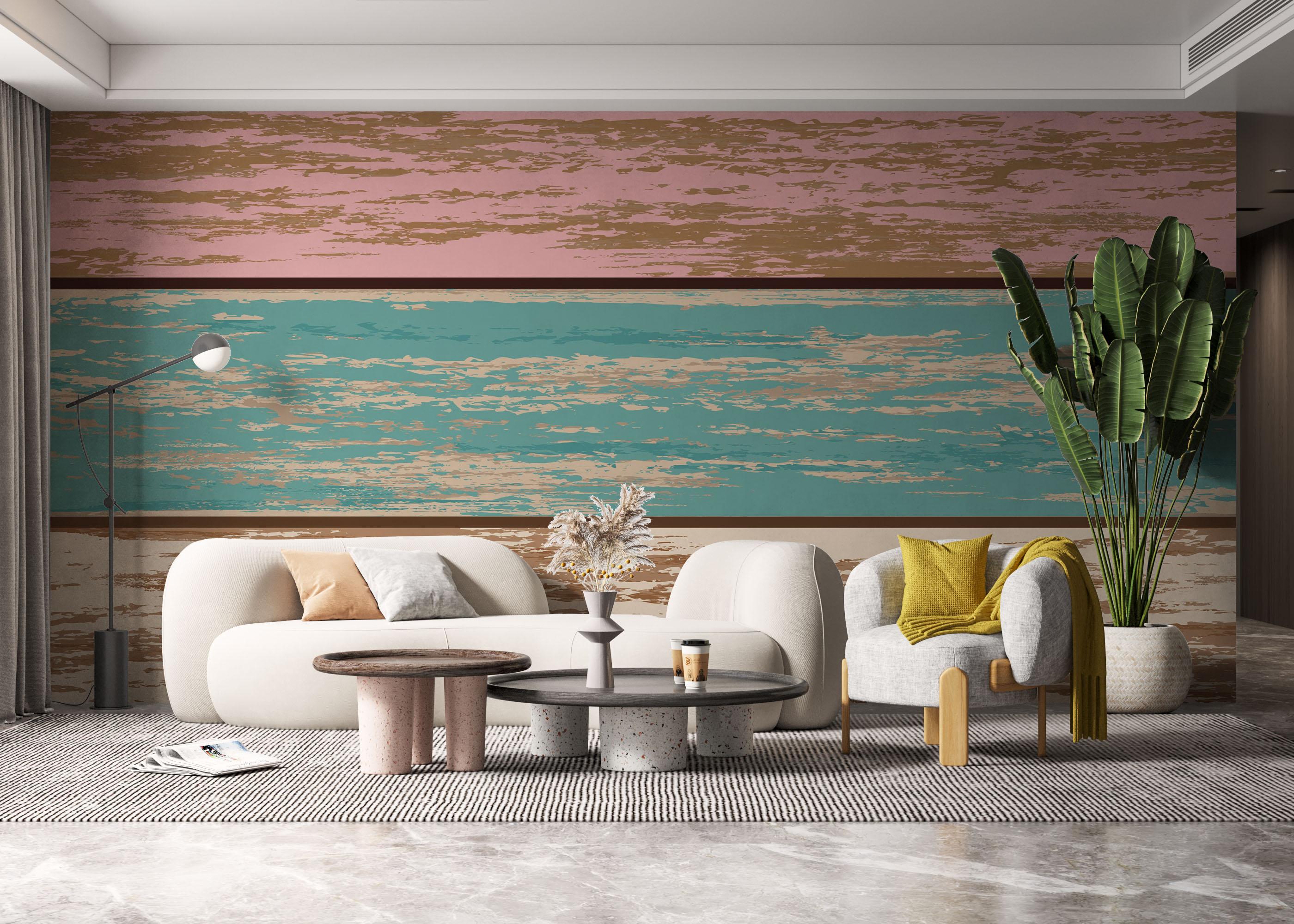 Fototapeta Pink Blue Wood mockup 6