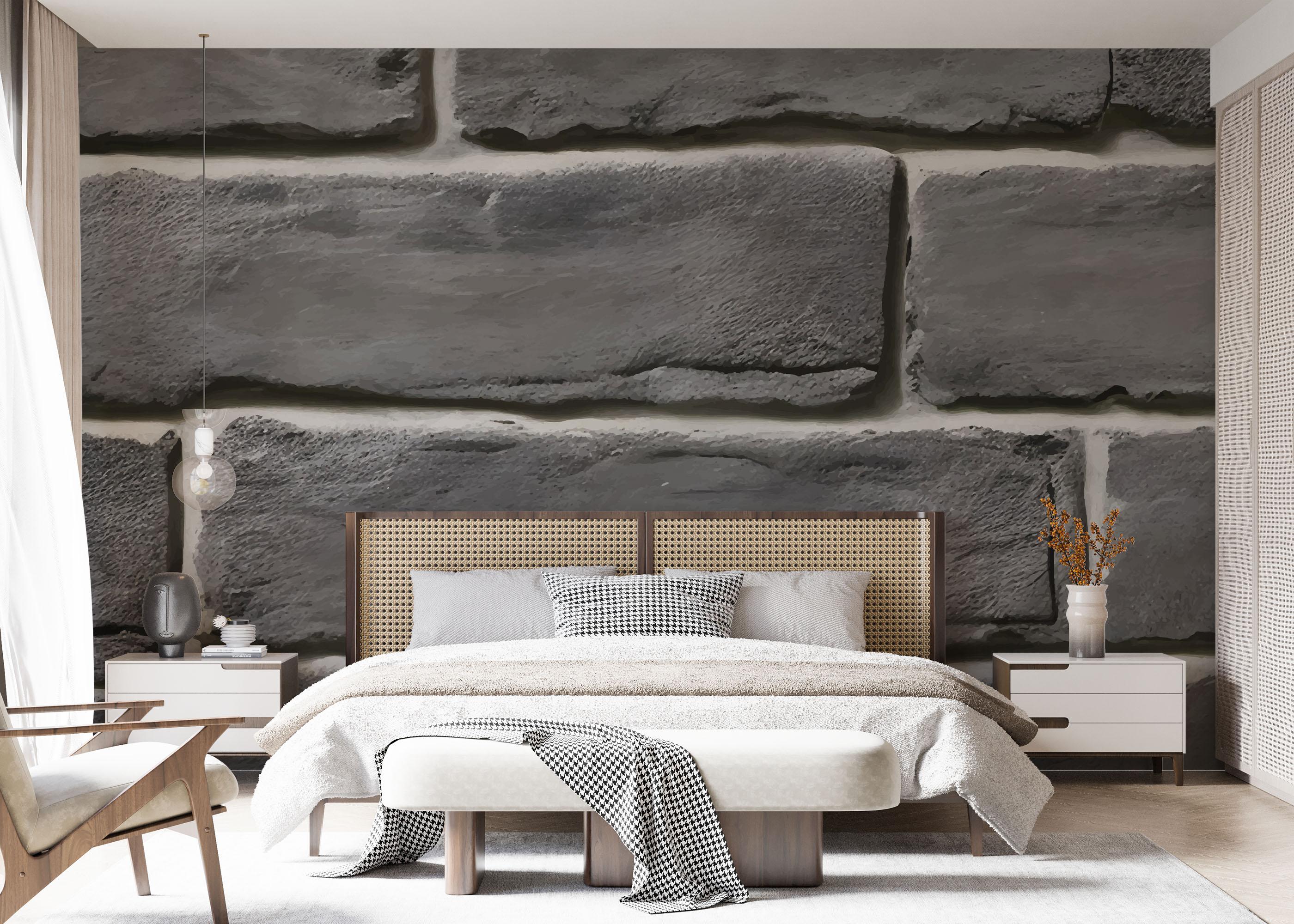 Fototapeta Grey Rock Wall mockup 7