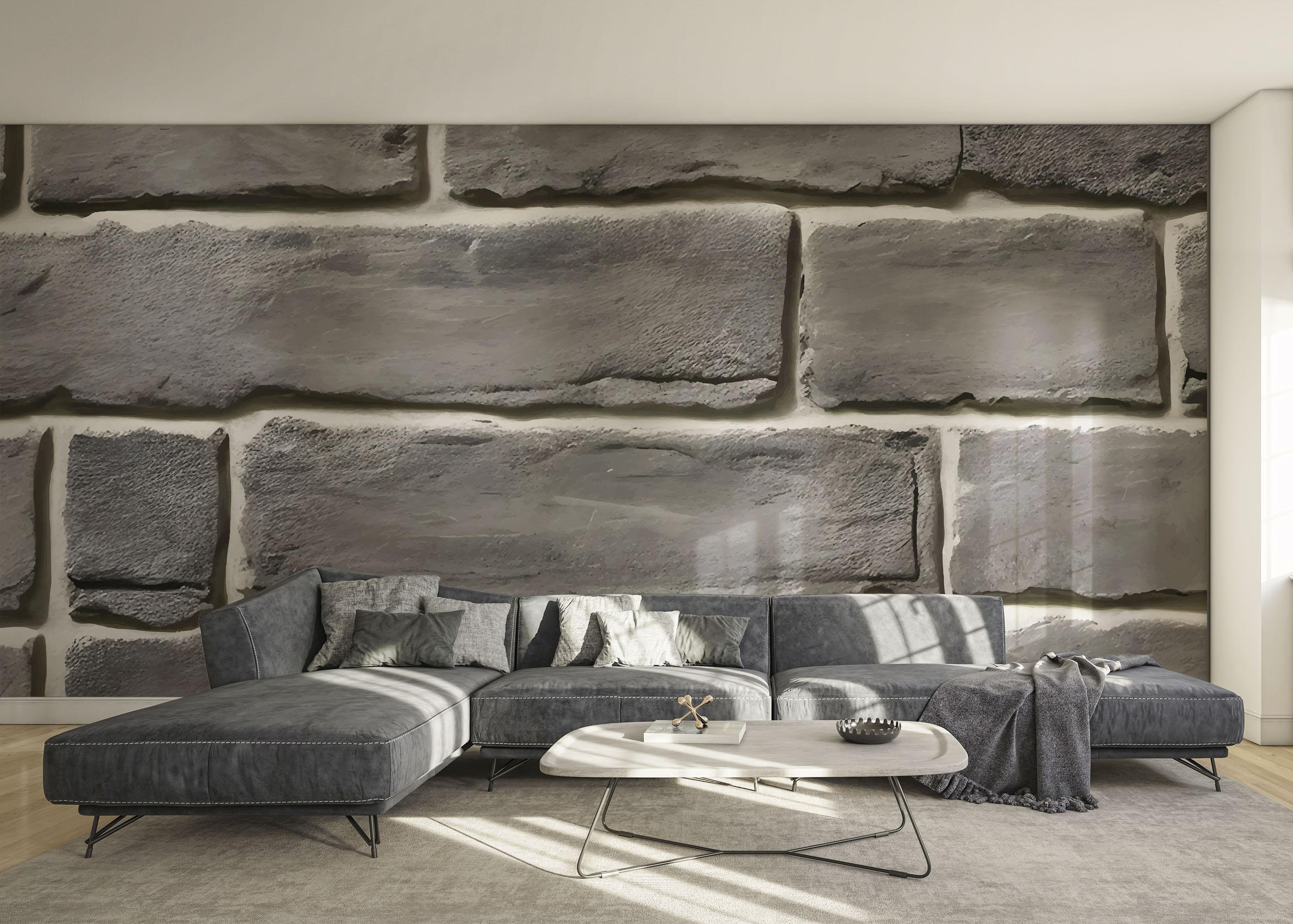 Fototapeta Grey Rock Wall mockup 0
