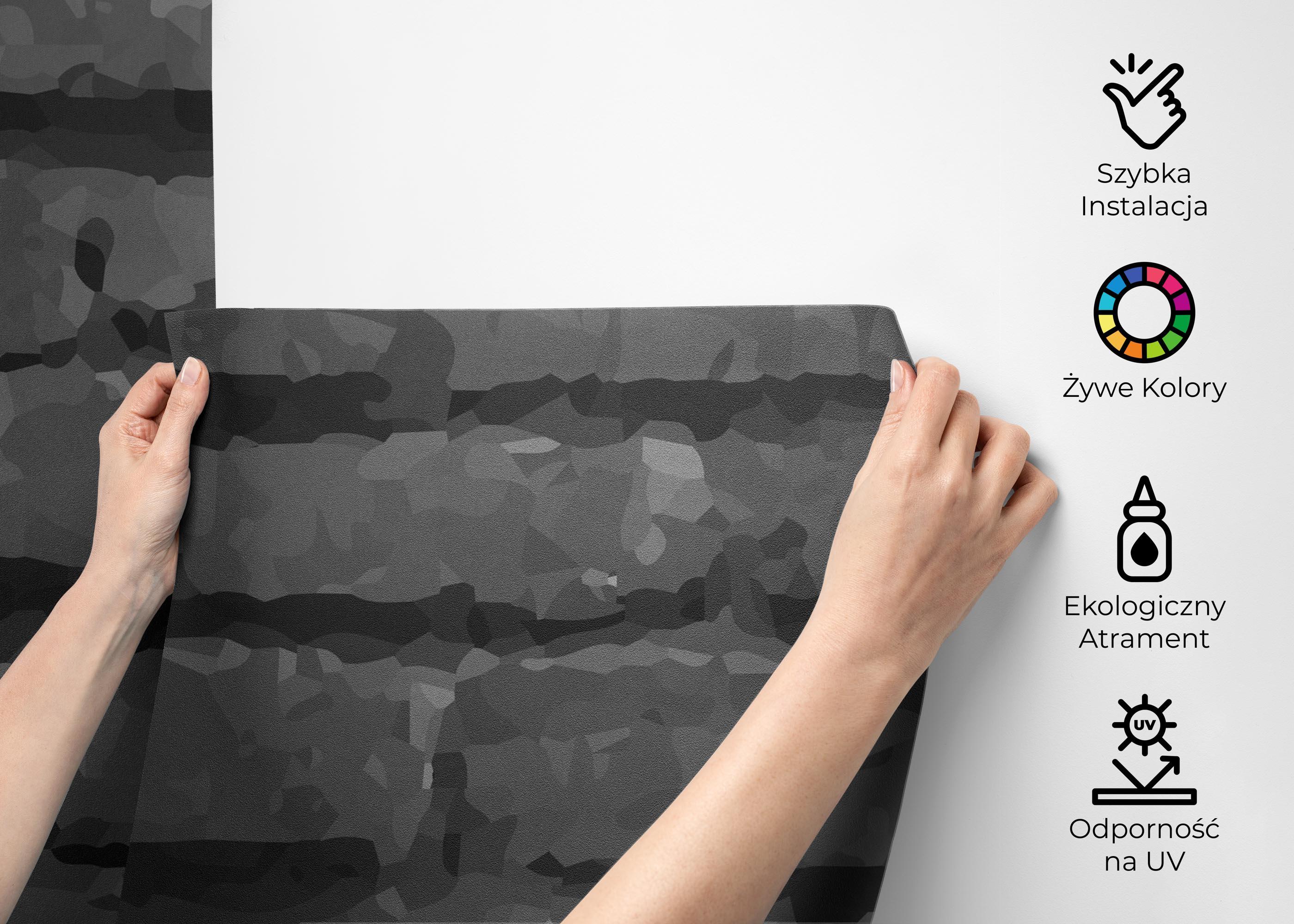 Fototapeta Dark Grey Stone Wall mockup 2
