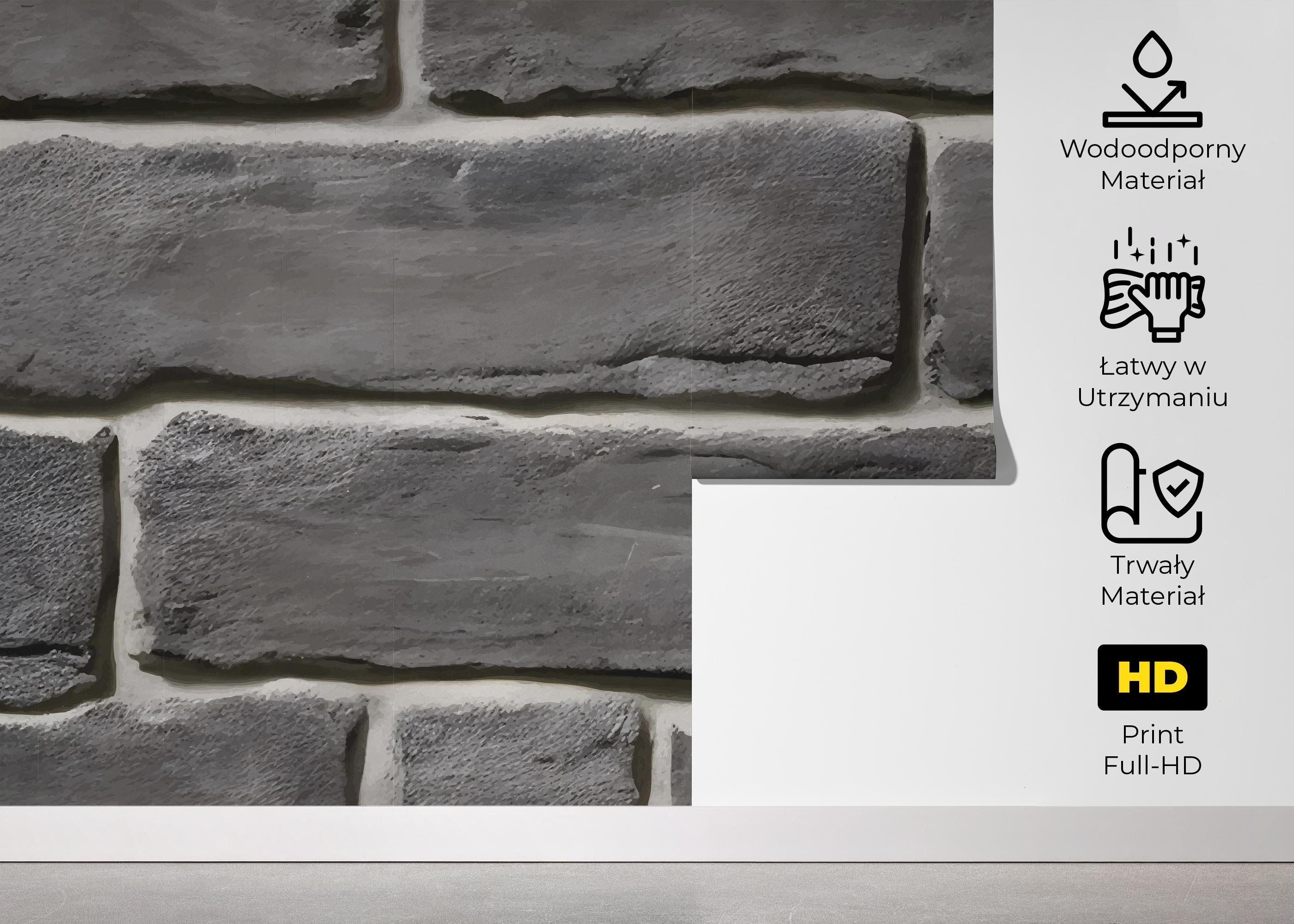 Fototapeta Grey Rock Wall mockup 5