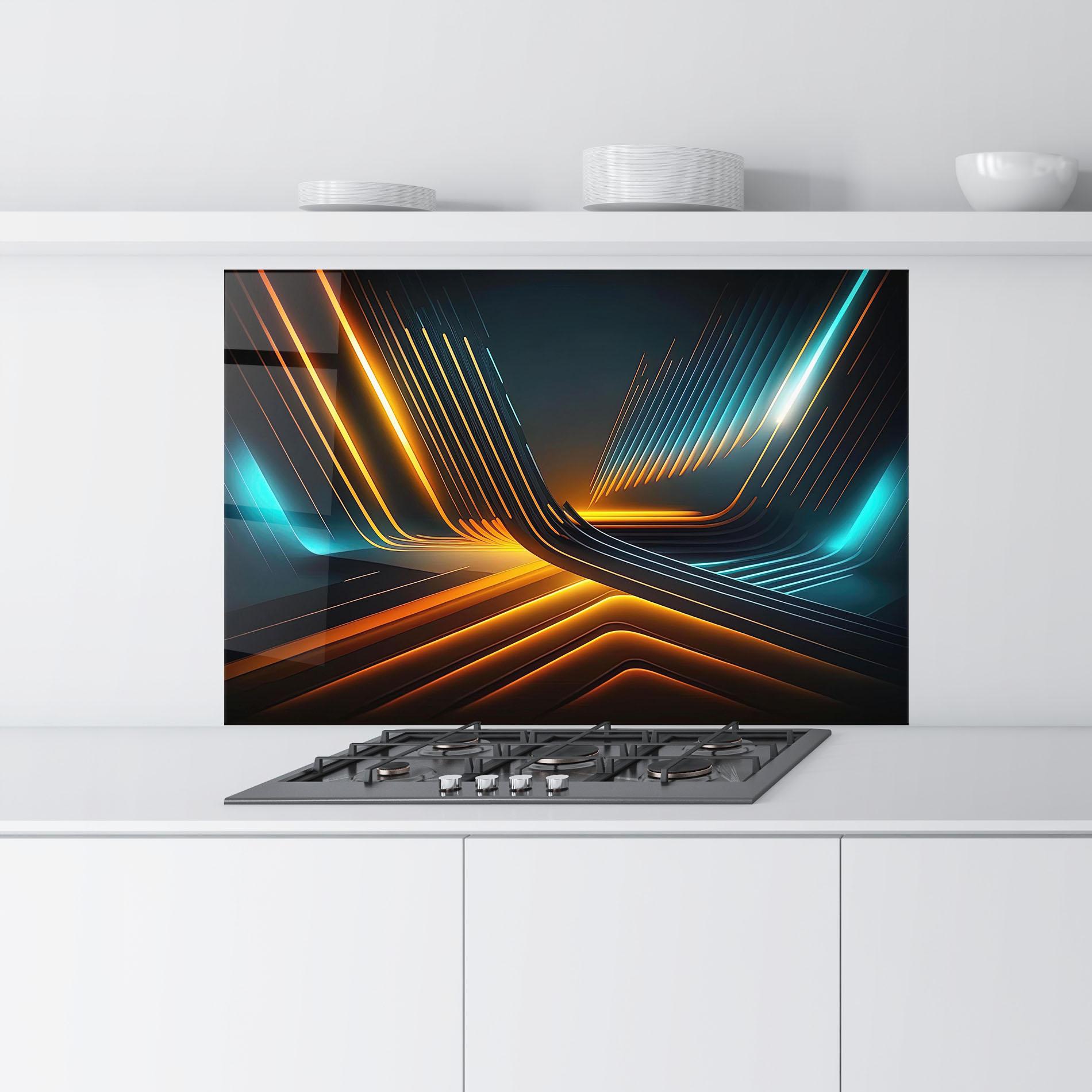 Panel Szklany do Kuchni Futuristic Background mockup 9