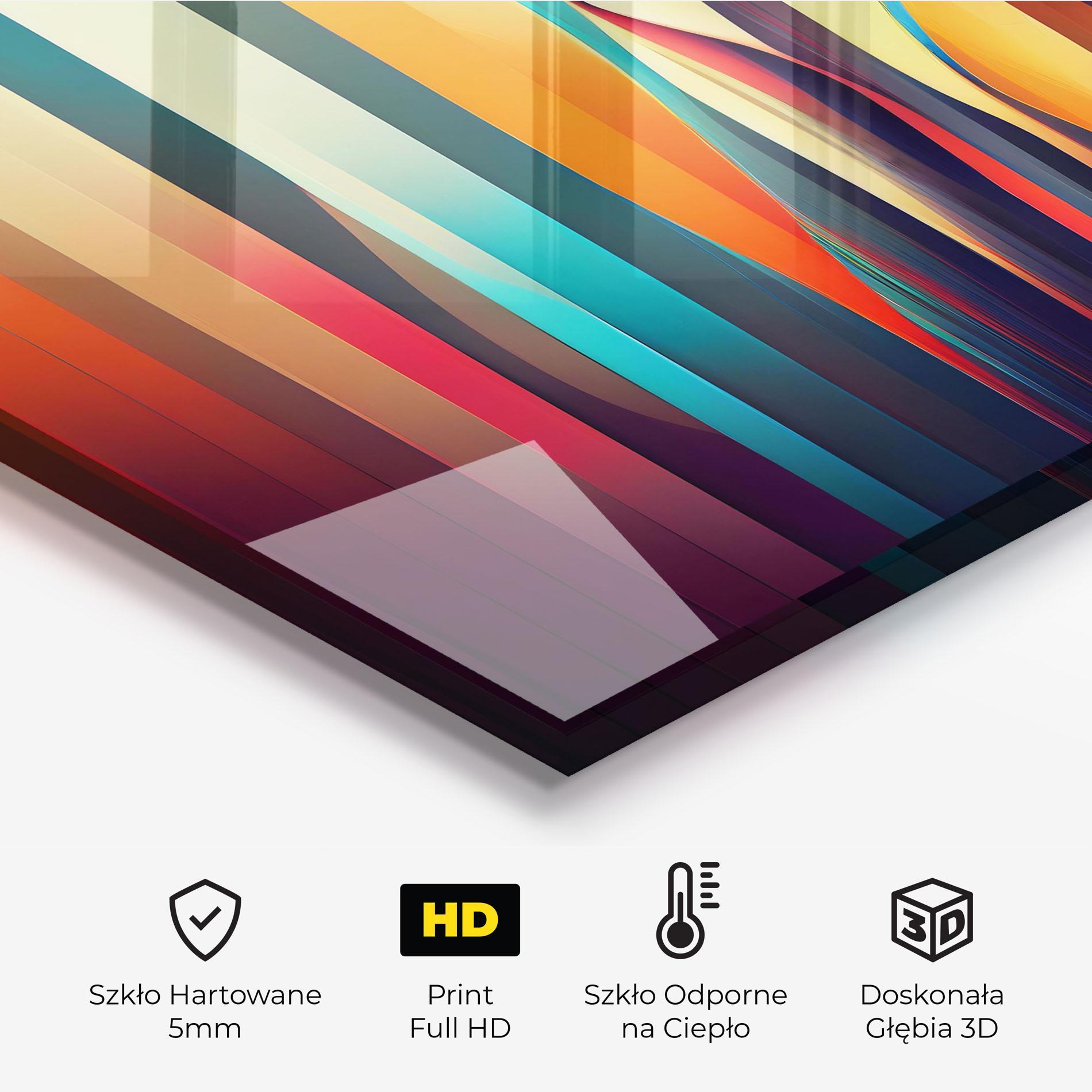 Panel Szklany do Kuchni Colorful Geometric Background mockup 2