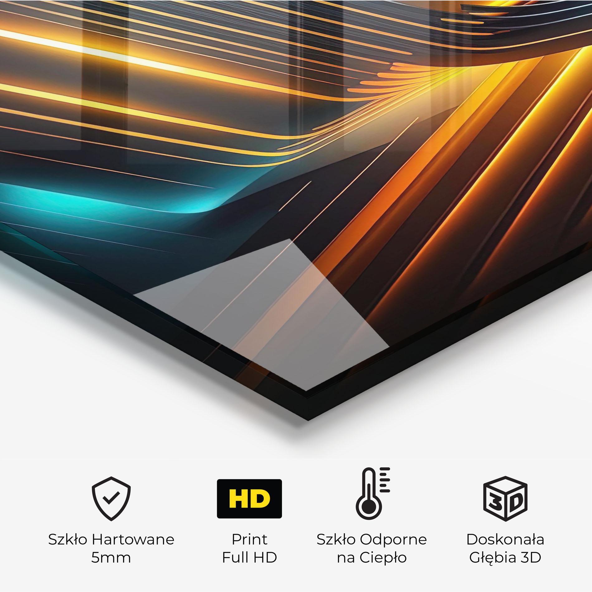 Panel Szklany do Kuchni Futuristic Background mockup 2