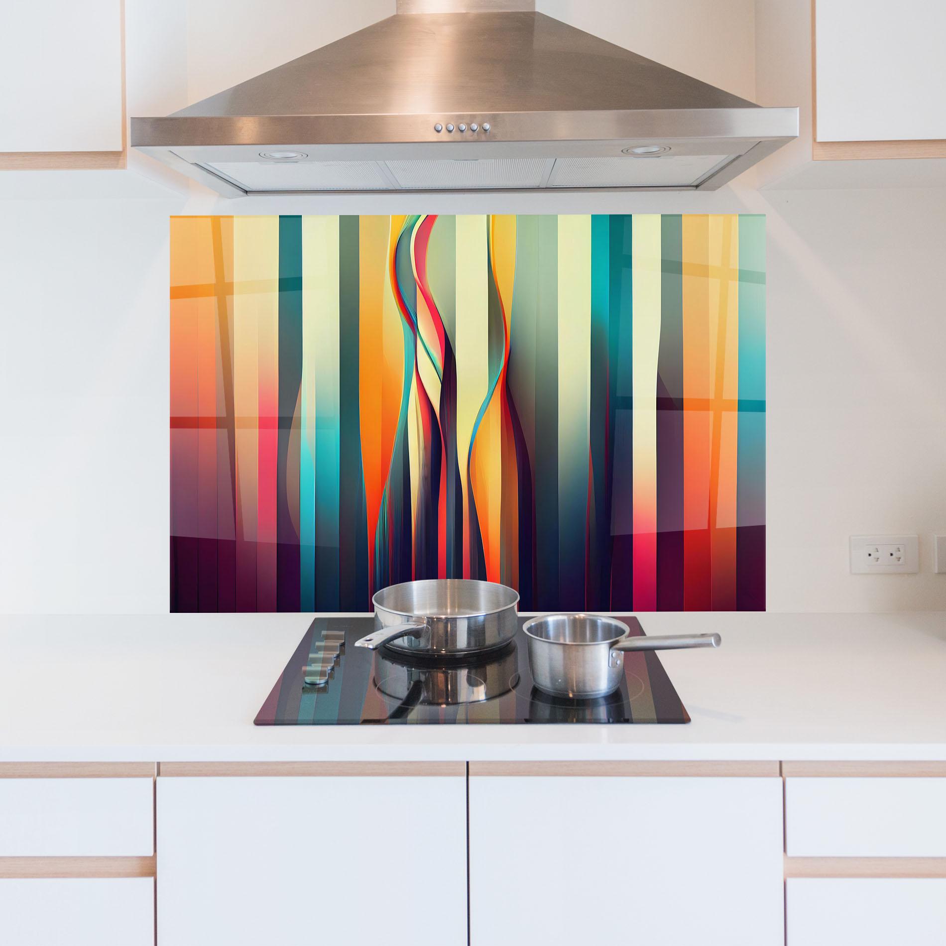 Panel Szklany do Kuchni Colorful Geometric Background mockup 5