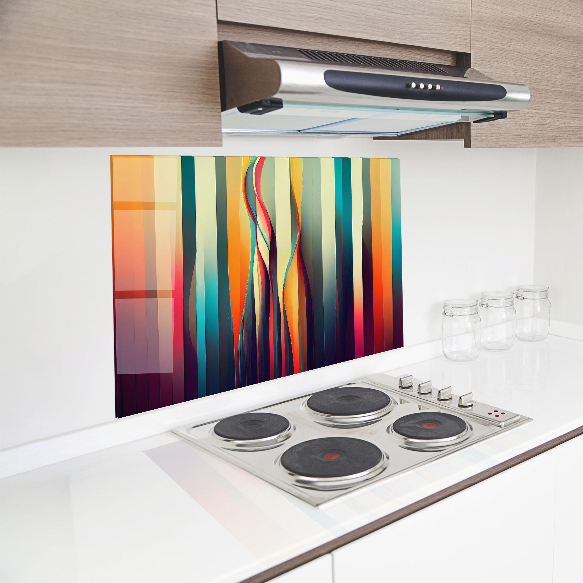 Panel Szklany do Kuchni Colorful Geometric Background mockup 8