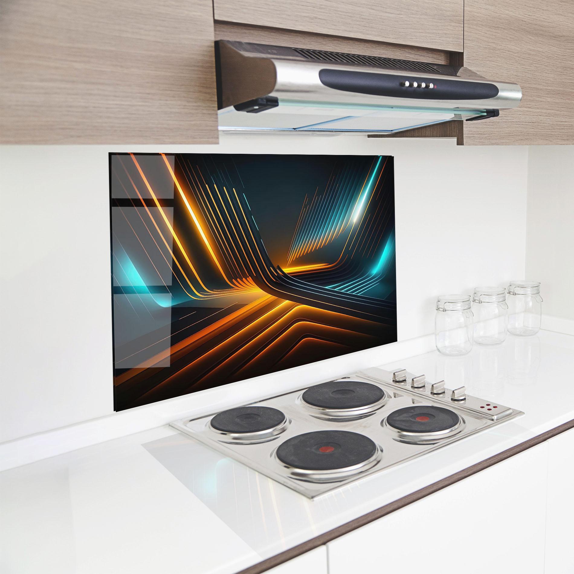 Panel Szklany do Kuchni Futuristic Background mockup 8