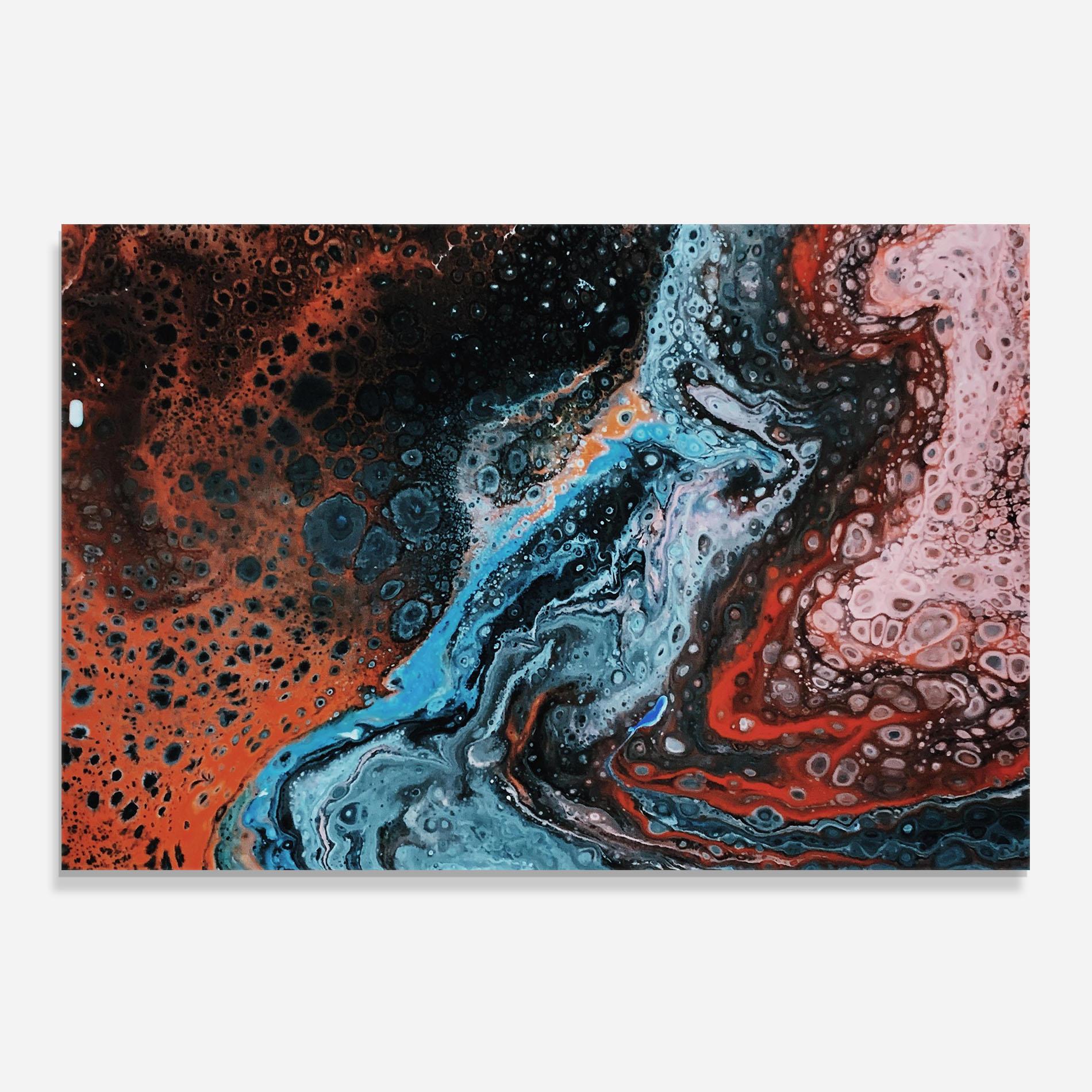 Panel Szklany do Kuchni Abstract Turqoise Colors mockup 0