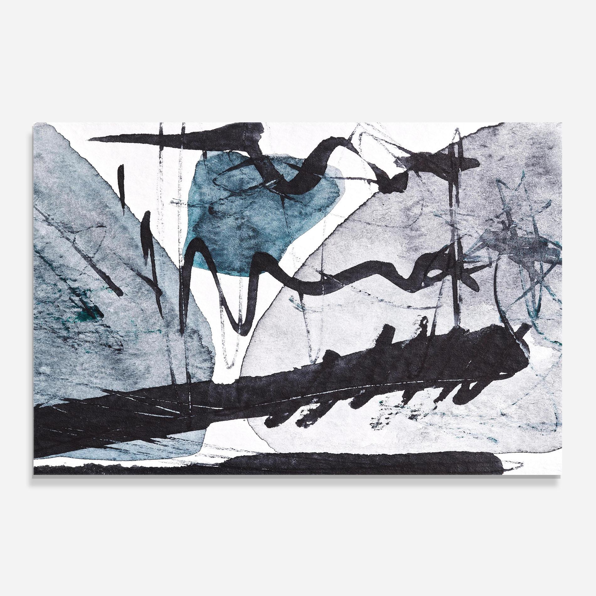 Panel Szklany do Kuchni Black Grey Lines mockup 0