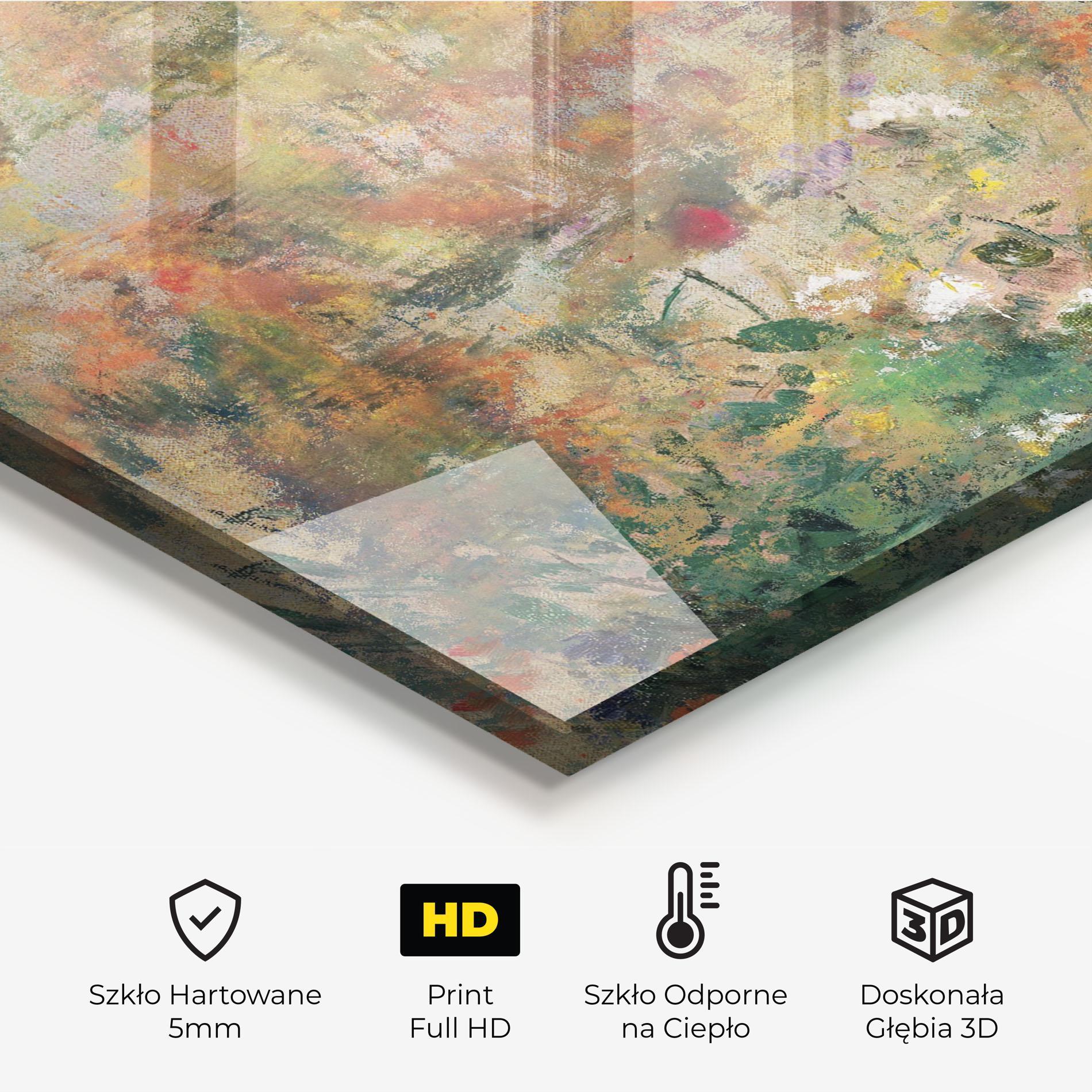 Panel Szklany do Kuchni Abstract Flowers mockup 2