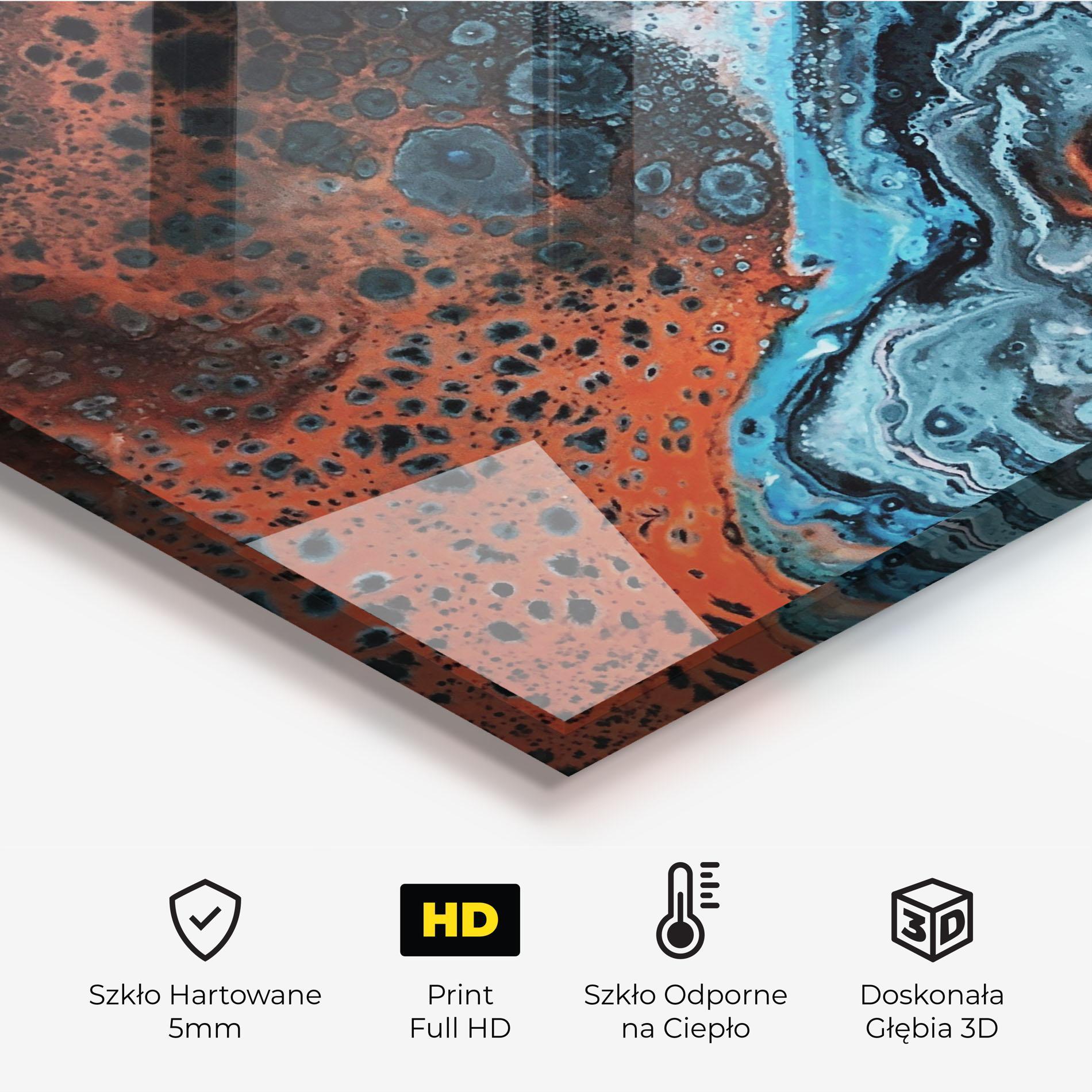 Panel Szklany do Kuchni Abstract Turqoise Colors mockup 2