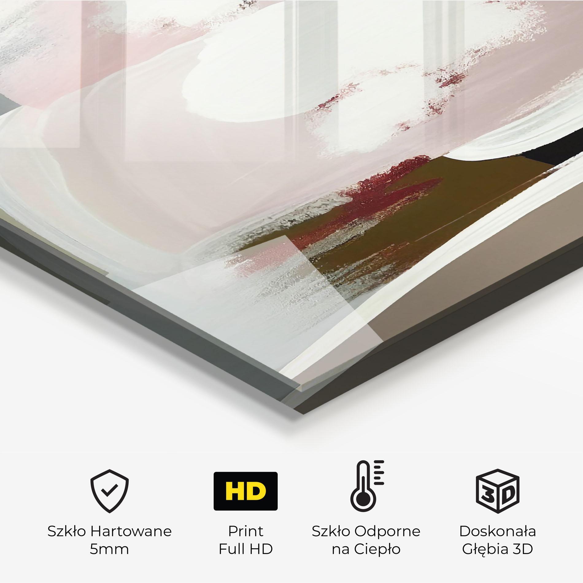 Panel Szklany do Kuchni Abstract White Clouds mockup 2