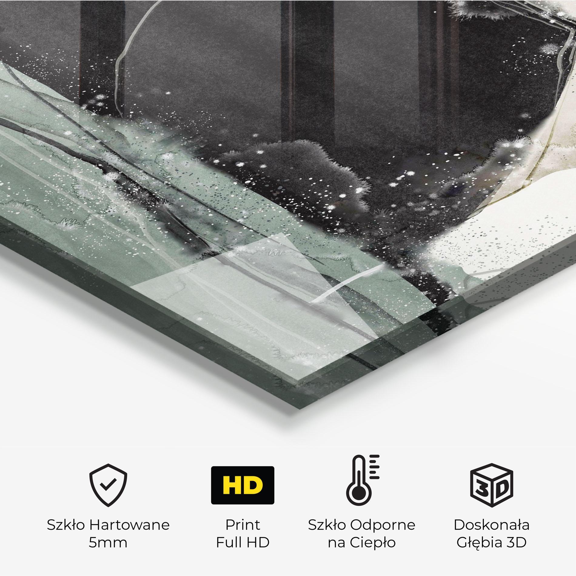 Panel Szklany do Kuchni Beautiful White Drops mockup 2